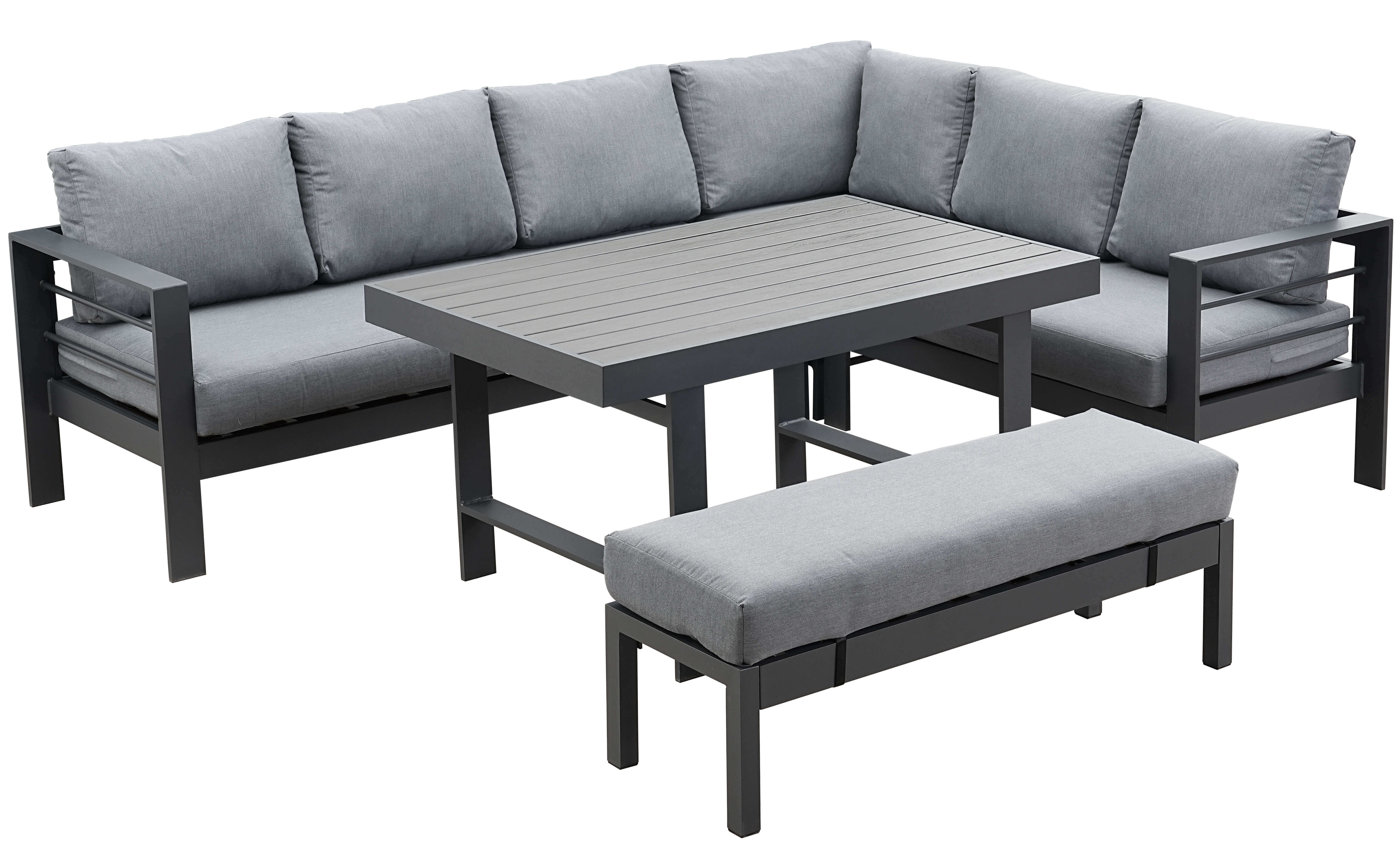 MeXo Gartenlounge-Set XXL Gartenmöbel Set Aluminium für 6-8 Personen, (Eckl günstig online kaufen