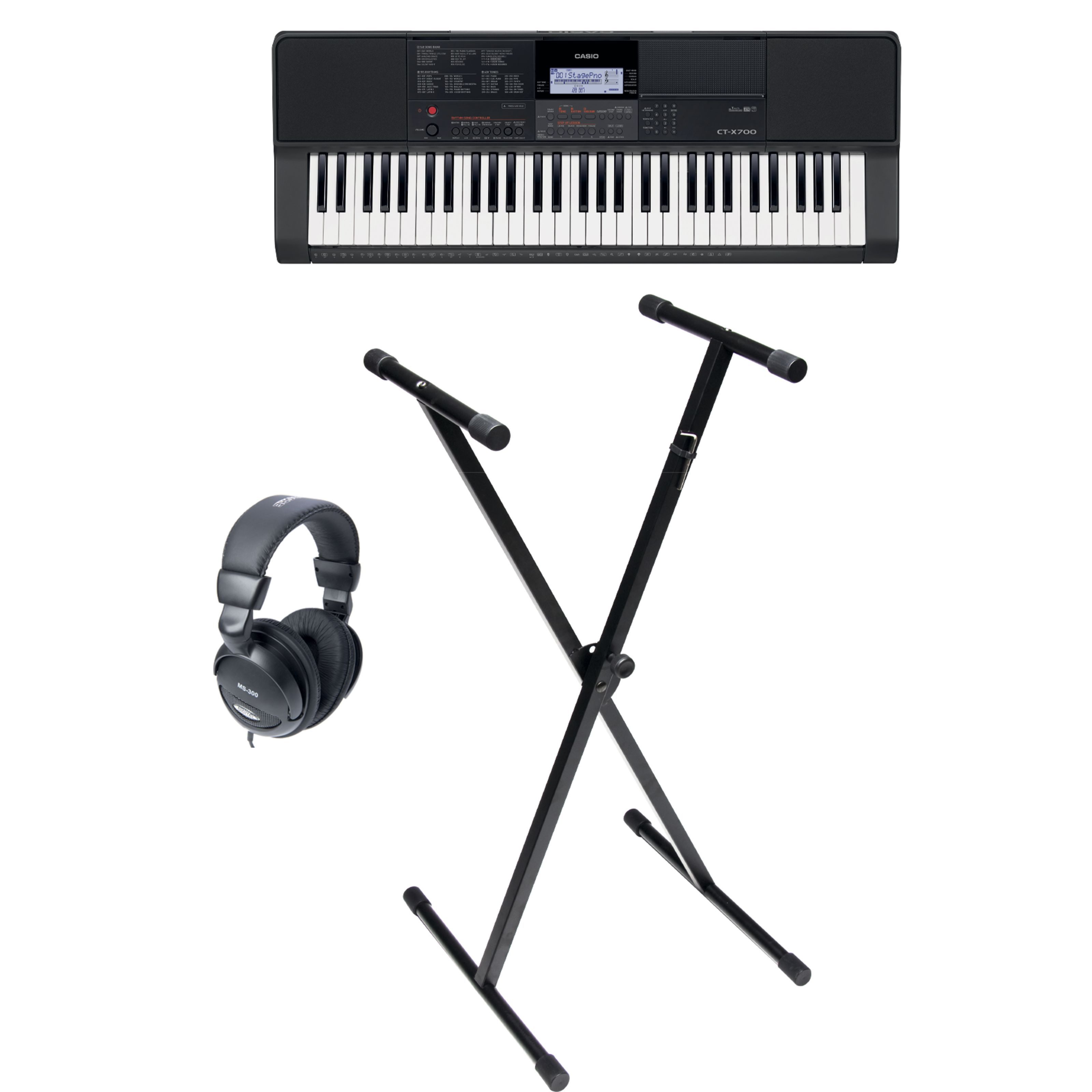 CASIO Home-Keyboard (Keyboards, Home Keyboard Sets), CT-X700 Standard - Keyboard Set