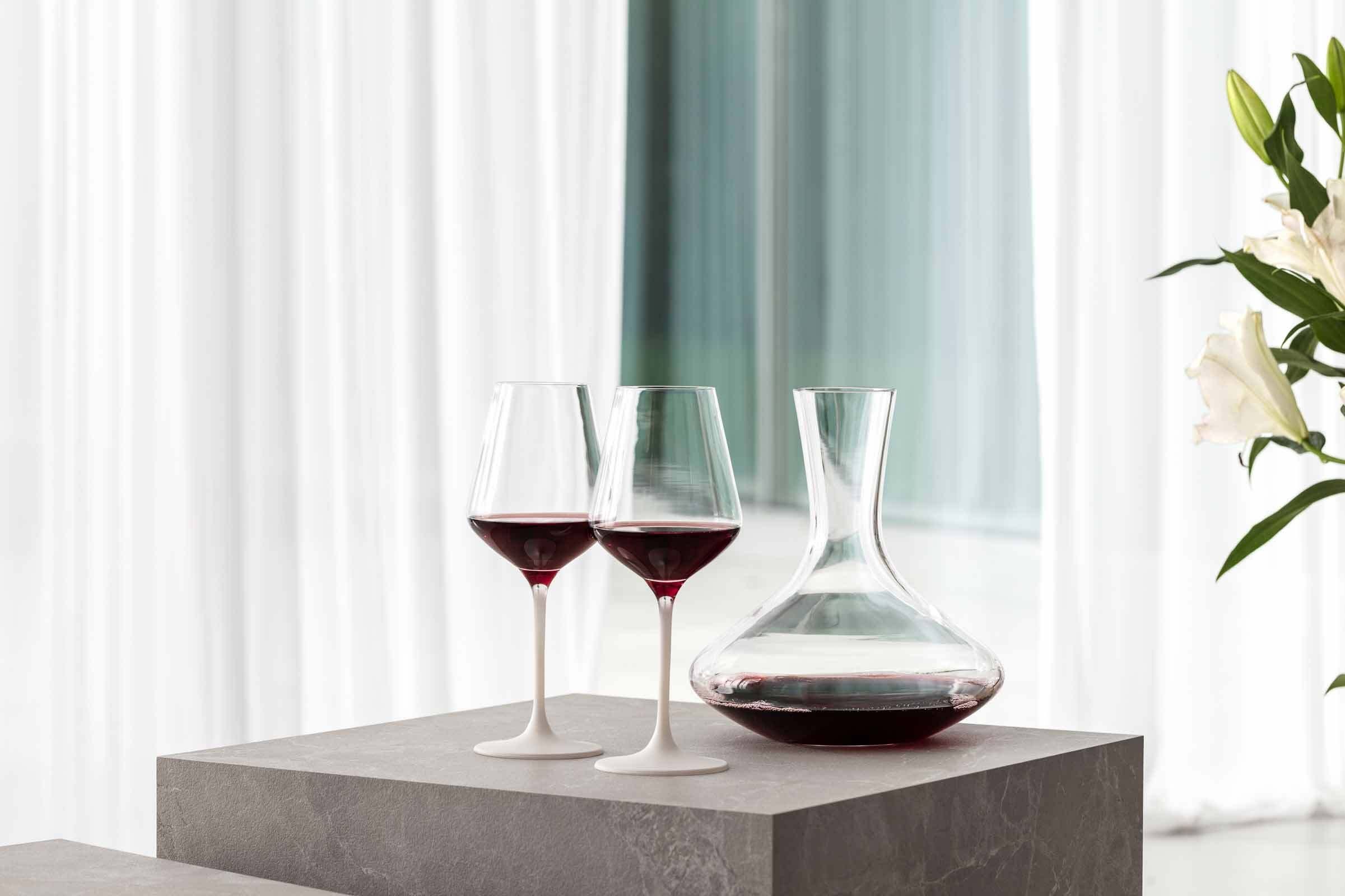 Villeroy & Boch Gläser-Set Manufacture Rock Blanc Wein- und Sektgläser Set, 12-tlg., Kristallglas