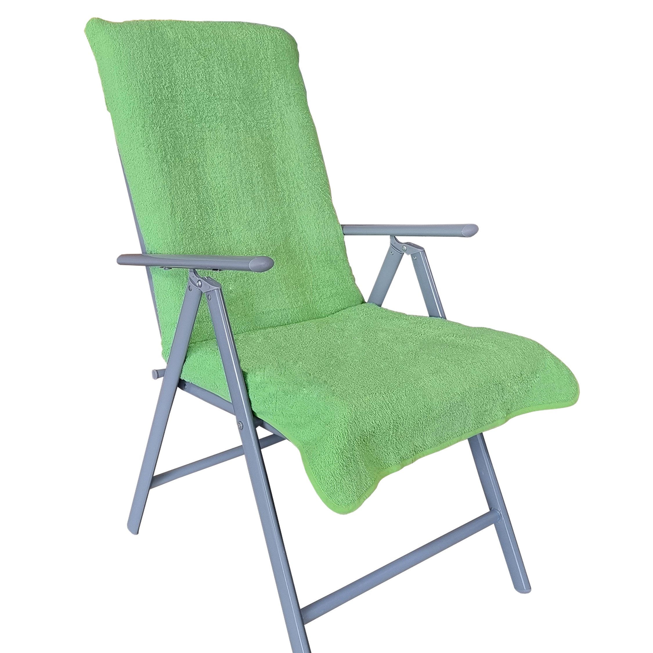 NYVI Strandtuch Frottee Schonbezug für Gartenstuhl NYVISpa 60x130 cm, Frottee, Hygiene Auflage für Hochlehner Gartenstühle