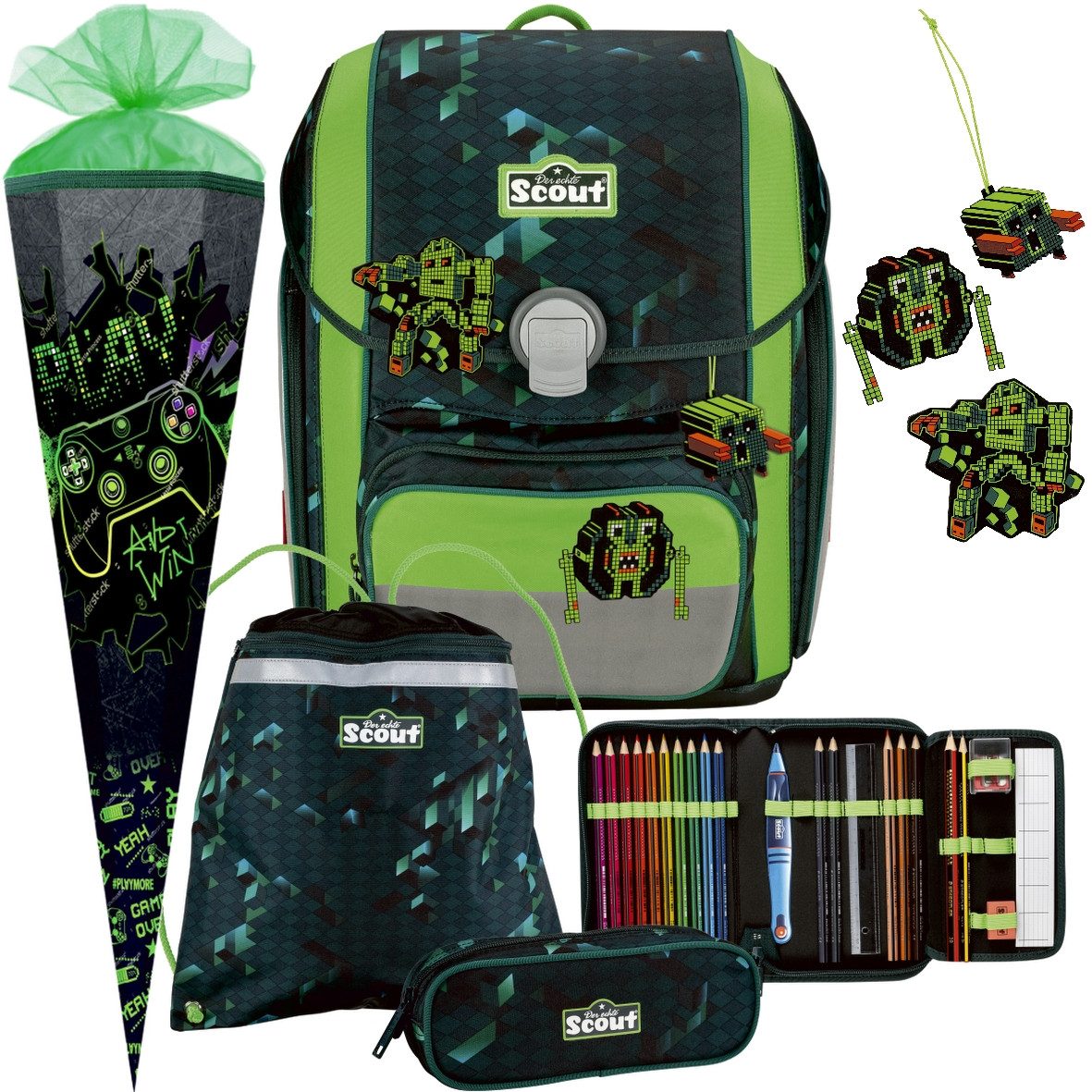 Scout Ранцы Jungen 1.Klasse in unterschiedlichen Modell-Sets (5-tlg)