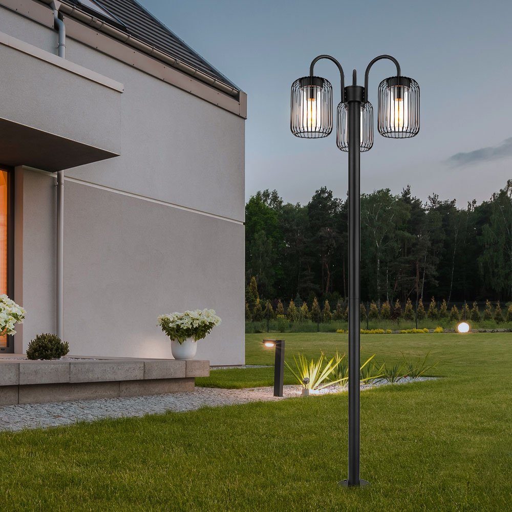 etc-shop Außen-Stehlampe, Wegelampe nicht Garten, Stehleuchte inklusive, 3 Kandelaber Außenleuchte Leuchtmittel
