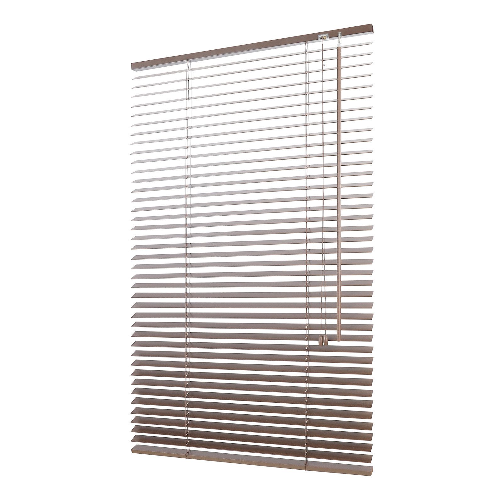 Sekey Jalousie Holzjalousie ohne Bohren Echtholz 35mm Lamellen Rollo Dunkelbraun, Flexible Klemmmontage, robust, pflegeleicht und langlebig