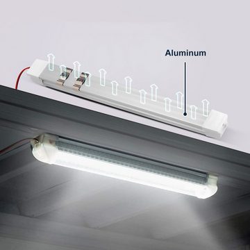 oyajia LED-Streifen 2x LED Innenlichtleiste Innenbeleuchtung 108 LEDs 12V Leuchtet Leiste, mit EIN/ AUS Schalter für Auto Wohnmobile LKW Van