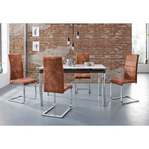 INOSIGN Essgruppe Nelson/Cosy, (Set, 5-tlg), mit 4 Stühlen, Tisch ausziehbar, Breite 140-200 cm