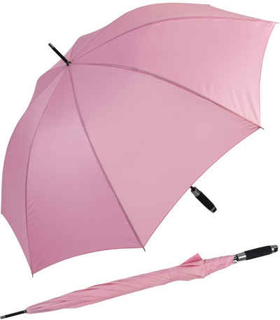 doppler® Langregenschirm XXL Golfschirm, Partnerschirm für Damen und Herren, groß und stabil, uni-Sommerfarben - rosa