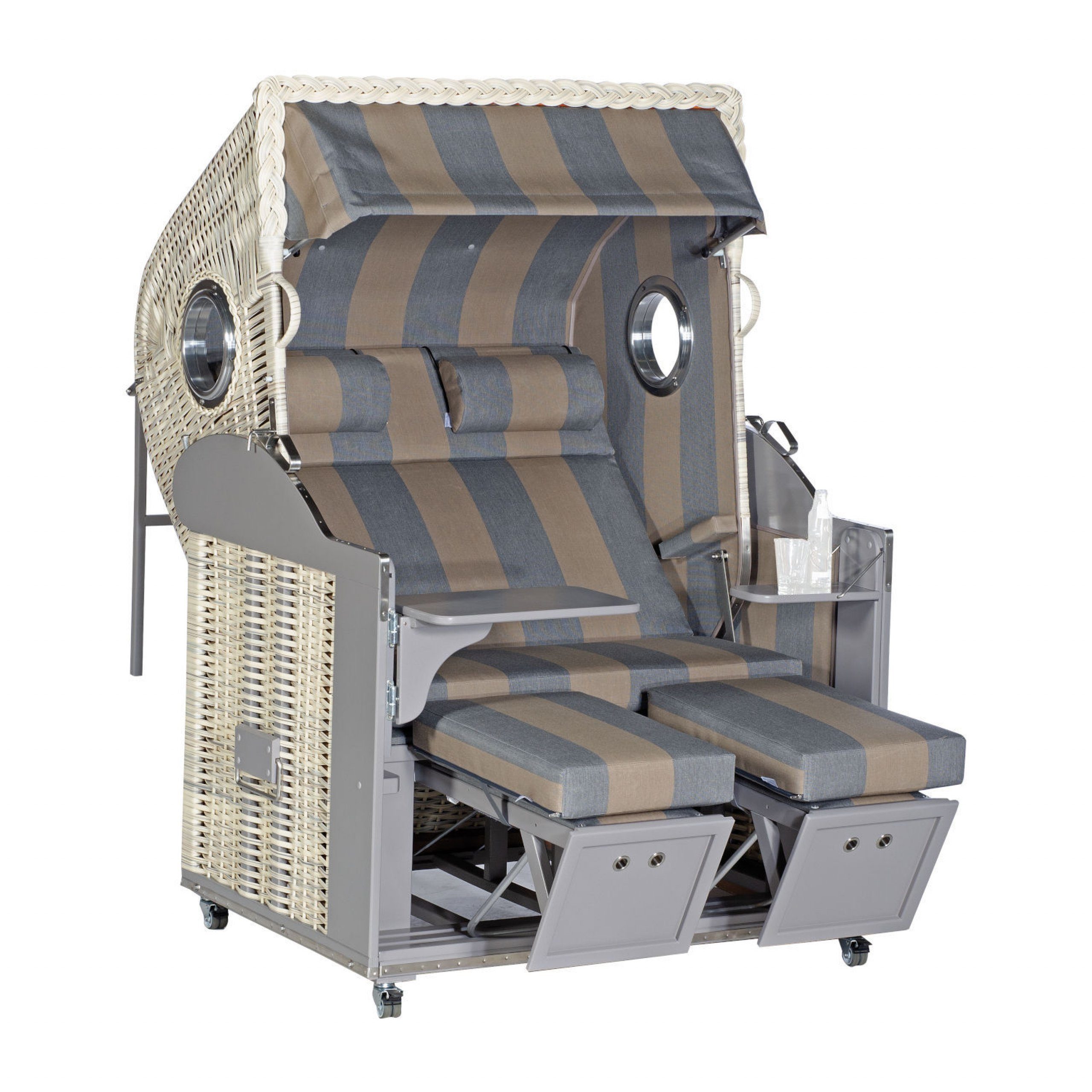 SonnenPartner Strandkorb Sonnenpartner Classic 2-Sitzer Strandkorb Liegemodell Ostsee