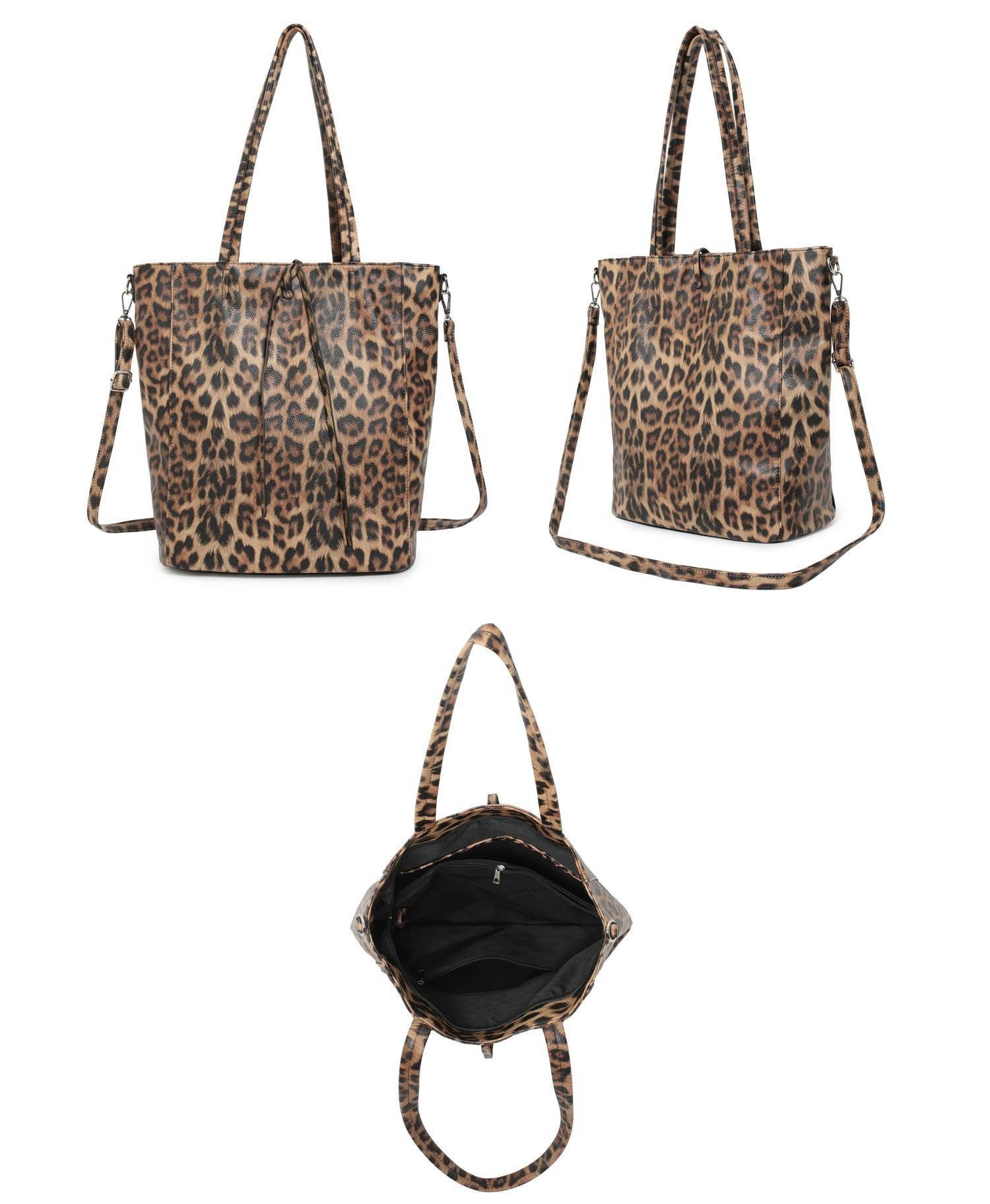 ITALYSHOP24 Schultertasche XXL Damen Tasche LEOPARD günstig online kaufen