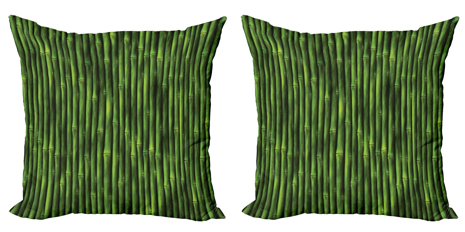 Bambusstämme Abakuhaus Modern Stück), Grün Doppelseitiger Digitaldruck, Accent (2 Kissenbezüge Tropical