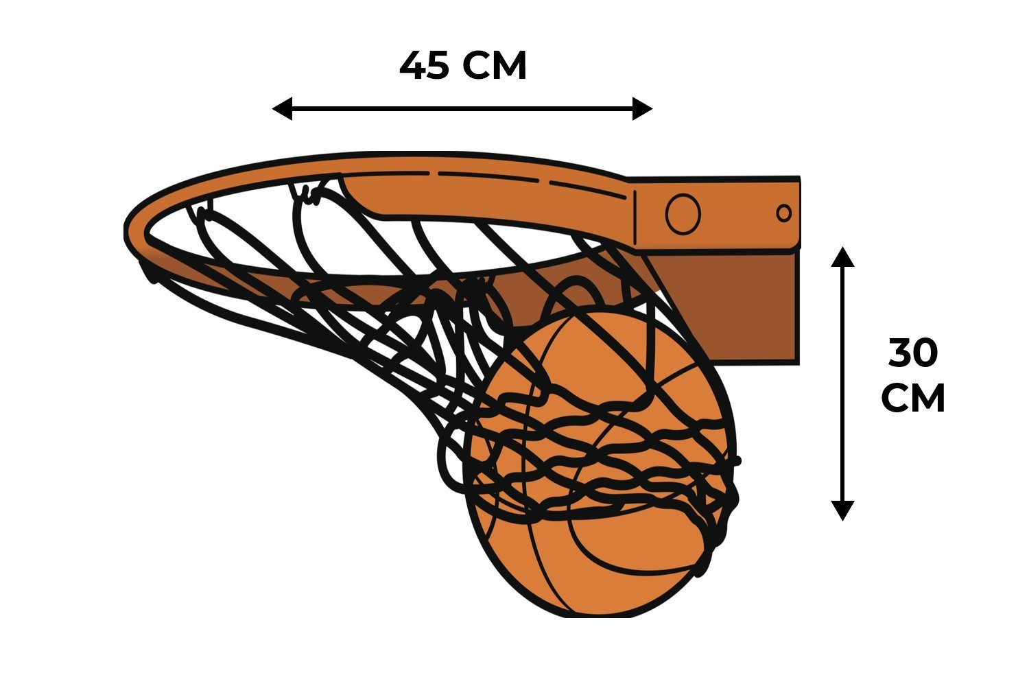 Schmutzabweisend Eine MuchoWow, Tischmatten, im Netz, (6-St), Illustration Basketballs Platzmatte, Platzset, Platzset, des Platzdecken,