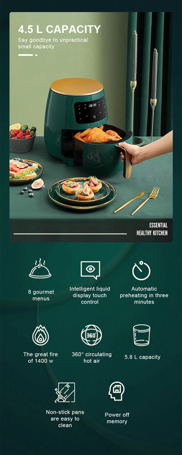 COFI 1453 Heißluftfritteuse