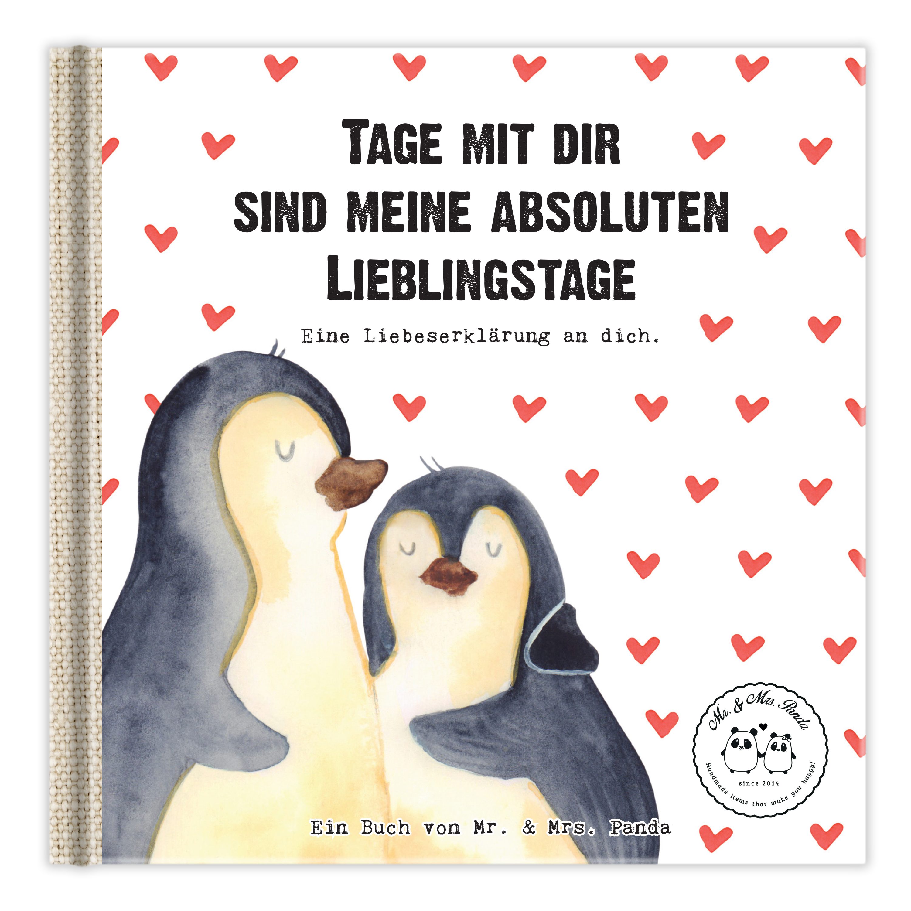 Mr. & Mrs. Panda Geschenkkarte Tage mit dir sind meine absoluten Lieblingstage, Buchgeschenk, Weiß, Personalisierte Geschenke Last-minute-Geschenke Geschenke