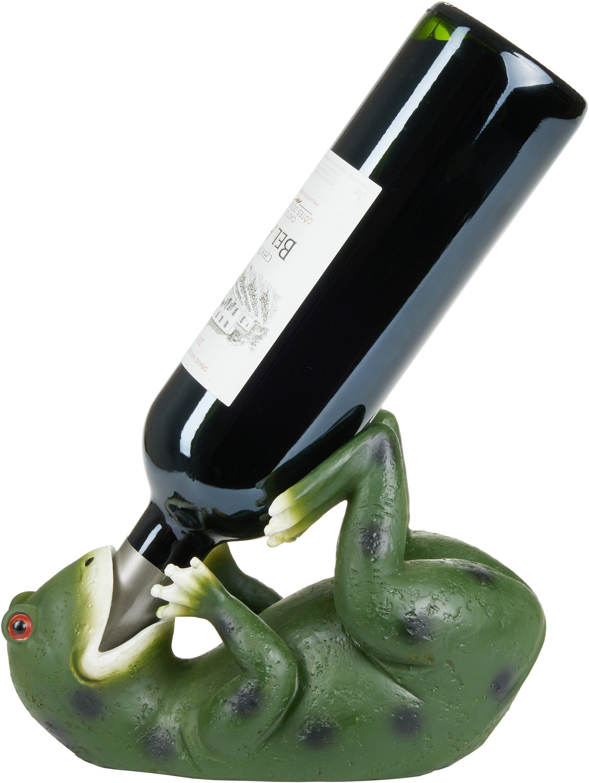 BRUBAKER Weinflaschenhalter Durstiger Frosch, (Deko Figur Handbemalt Bar We günstig online kaufen