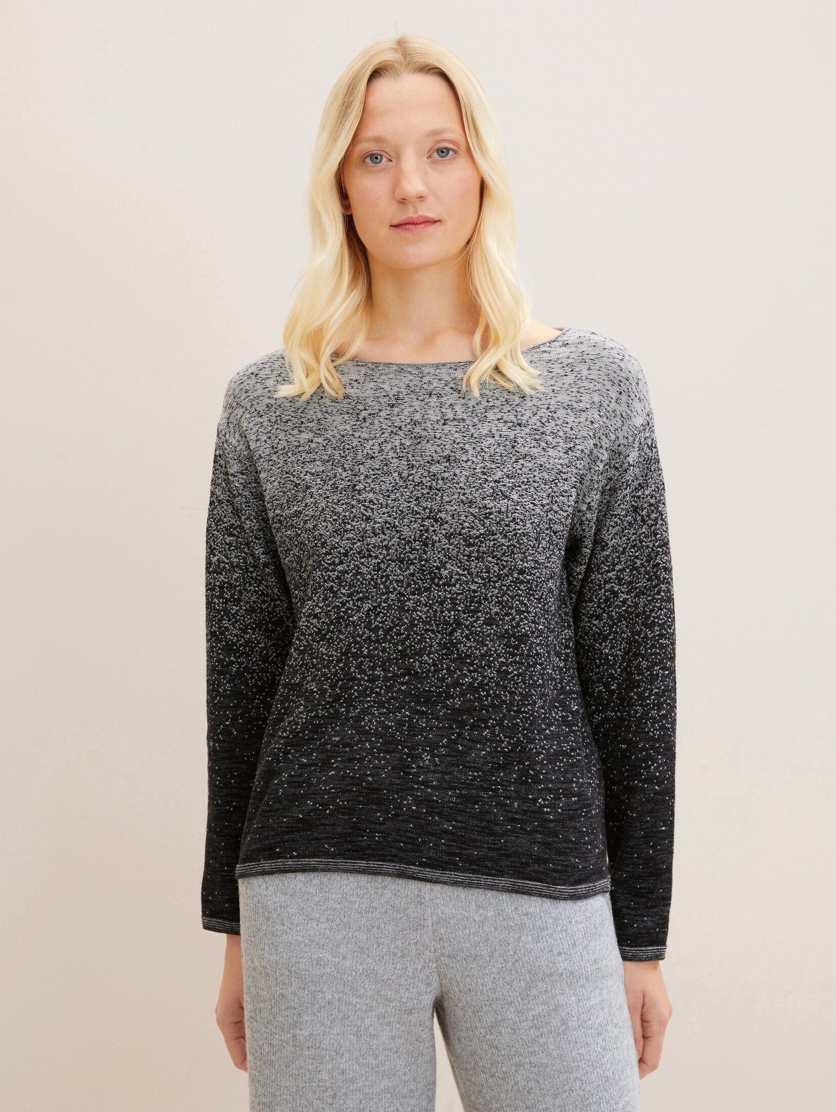 TOM TAILOR Damen-Pullover Aus Federgarn – Weich, Flauschig, Regular Fit, Nachhaltige Baumwolle