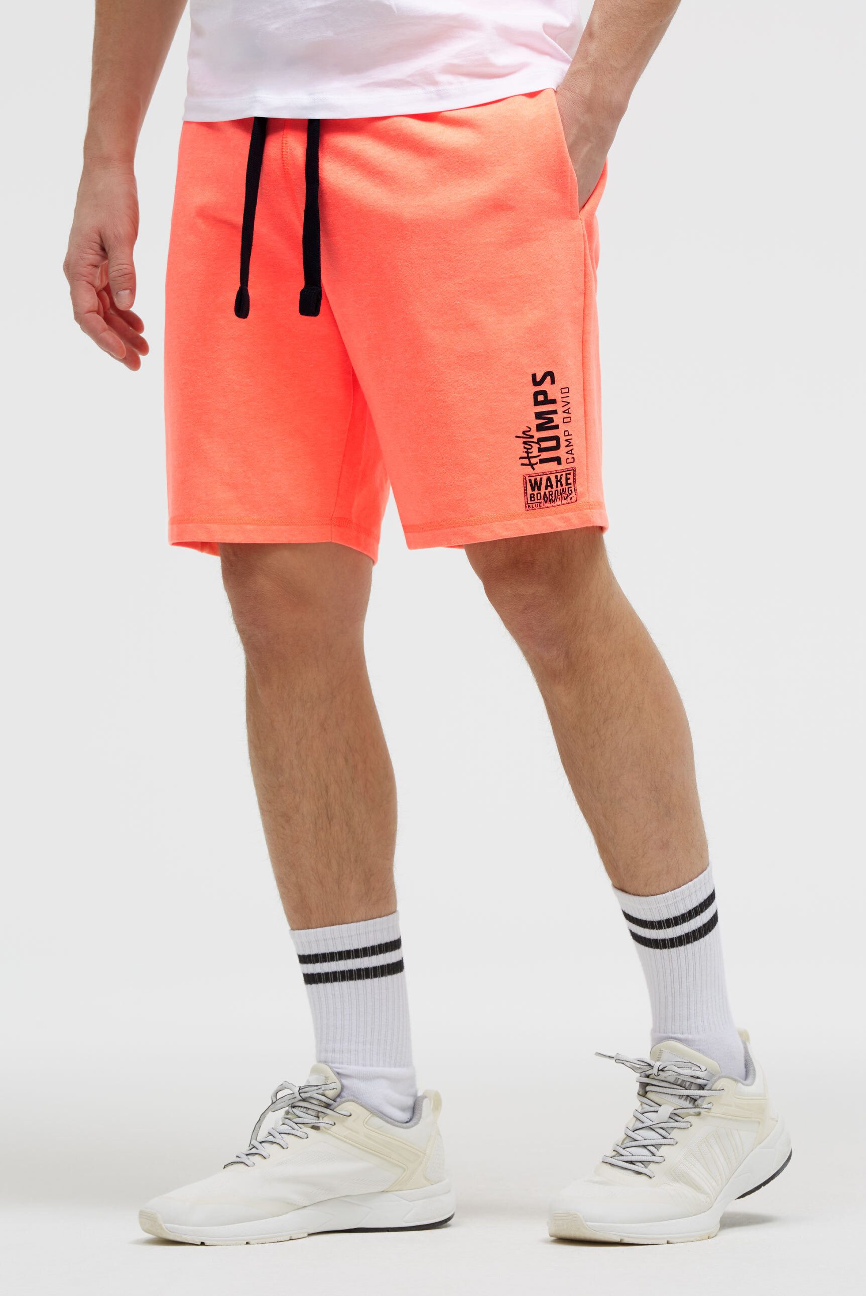 CAMP DAVID Sweatshorts mit Elastikbund & seitlichen Taschen