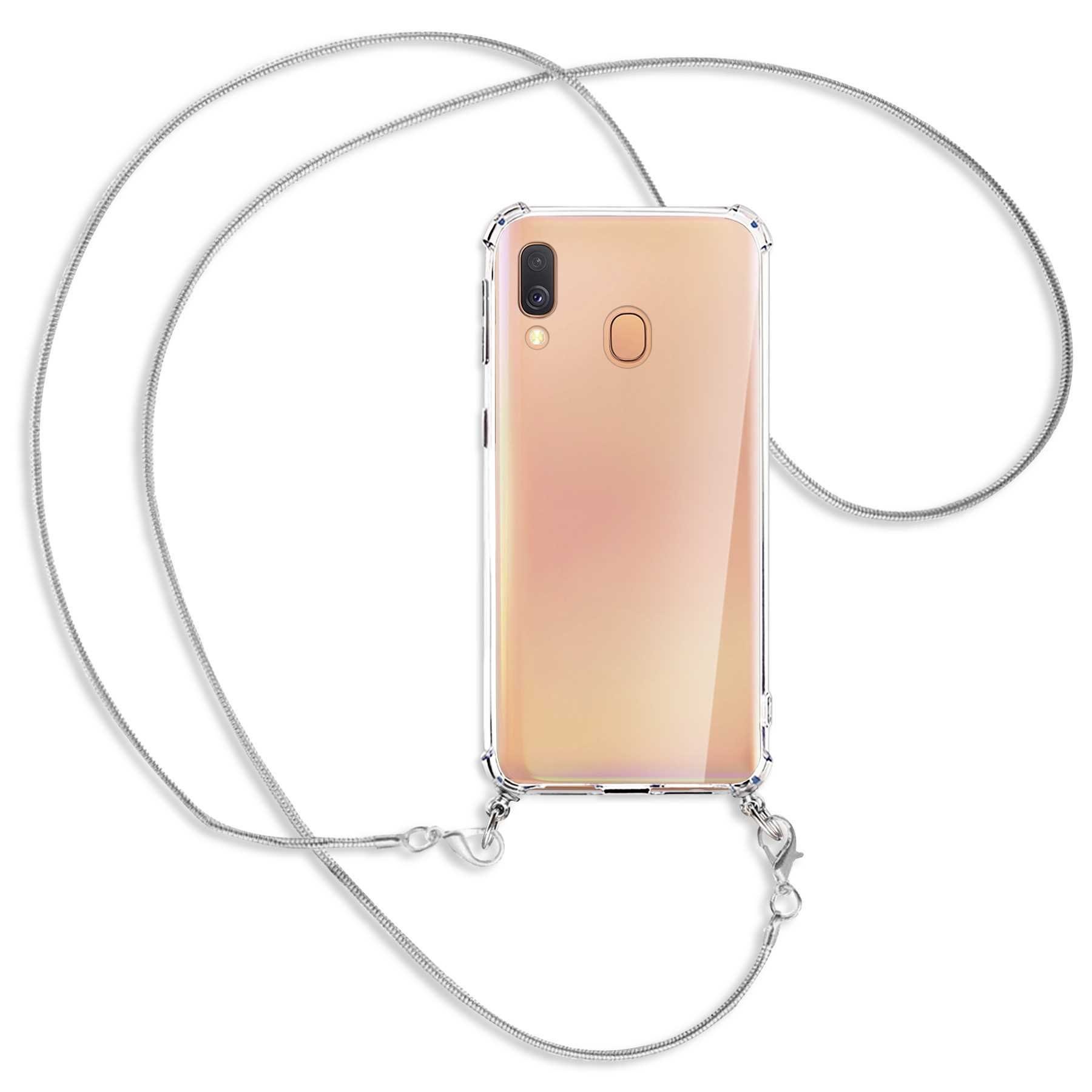 mtb more energy Handykette für Samsung Galaxy A40 [NC-015-MK], Umhängehülle mit Metallkette [NC-015-MK]