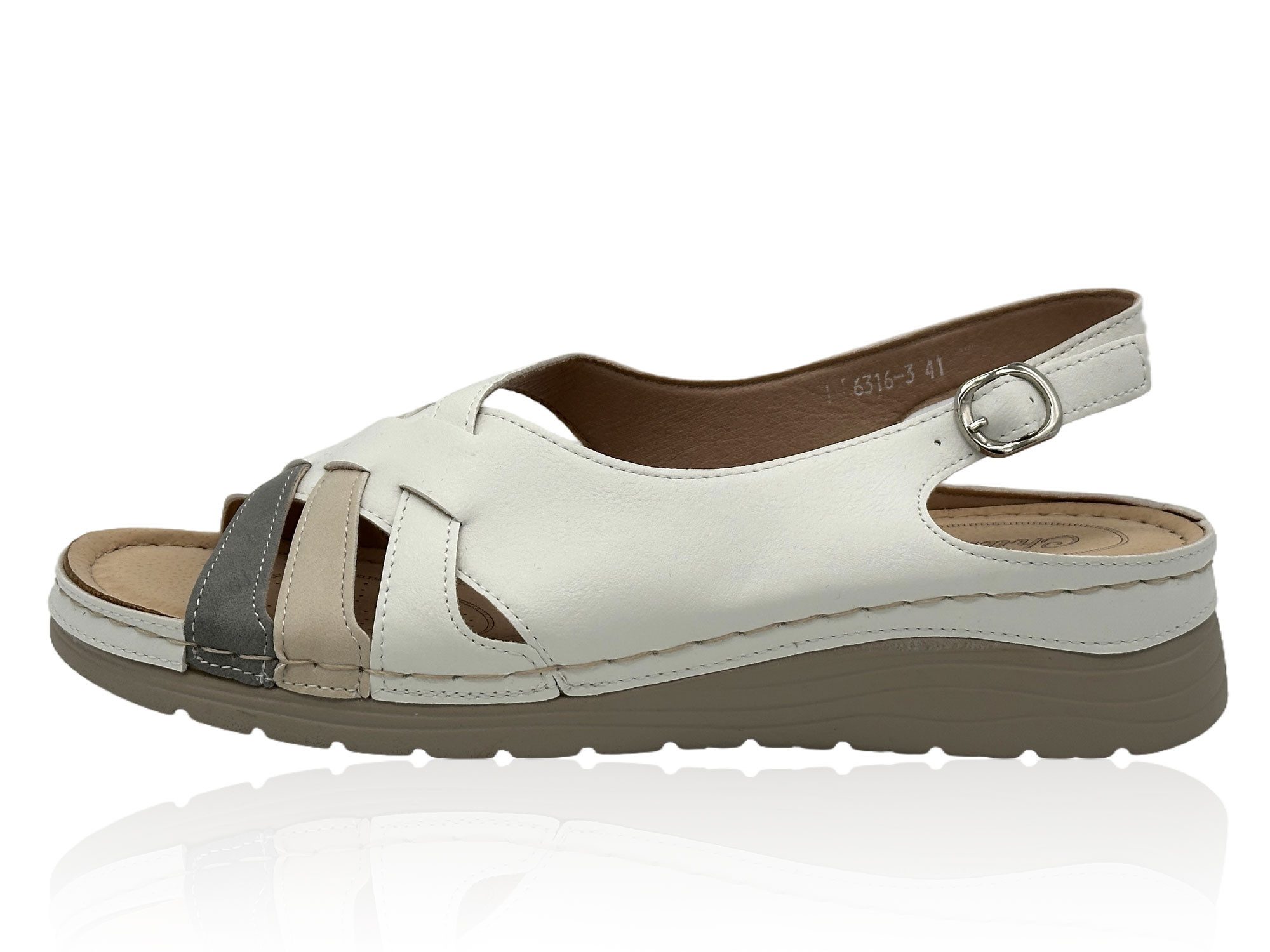 Nowaland Bequeme Damen Sandalen mit Fersenriemen Riemchensandale Stabiler Halt, weich gepolstert, flexibel und leicht