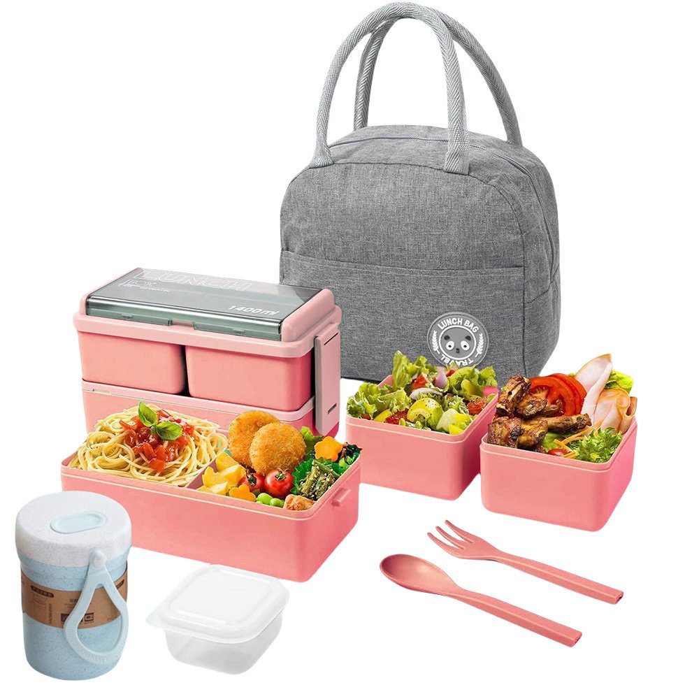 Lunchbox Bento-Box für Kinder und Erwachsene, mikrowellengeeignet