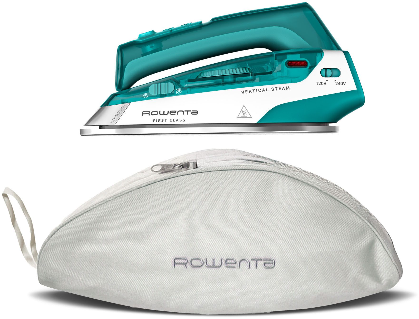 Rowenta Dampfbügeleisen First Class, 1000 W, klappbares Reiseformat, schnelles Aufheizen, Präzisionsbügelspitze