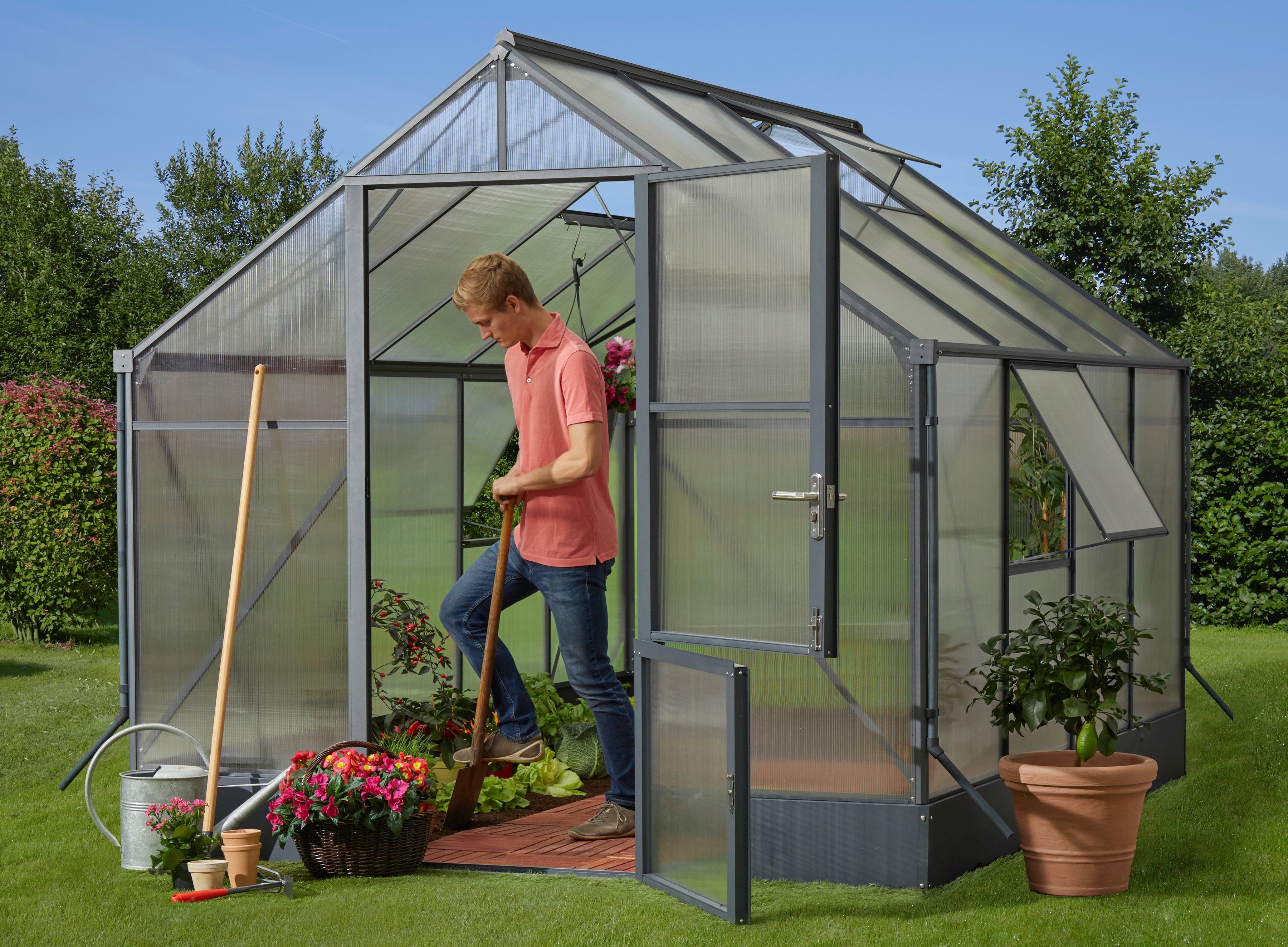 KONIFERA Gewächshaus Genova, BxTxH: 245 x 300 x 233 cm günstig online kaufen