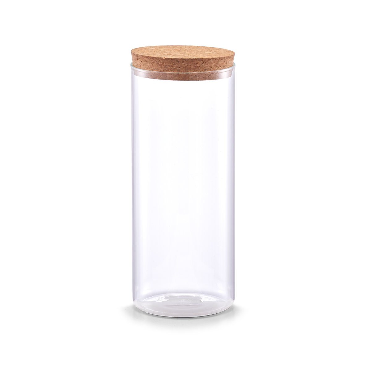 Zeller Present Vorratsglas Vorratsglas m. Korkdeckel, Glas/Kork, 1400 ml, Glas/Kork, transparent, 1300 ml, Ø9,5 x 23,5 cm