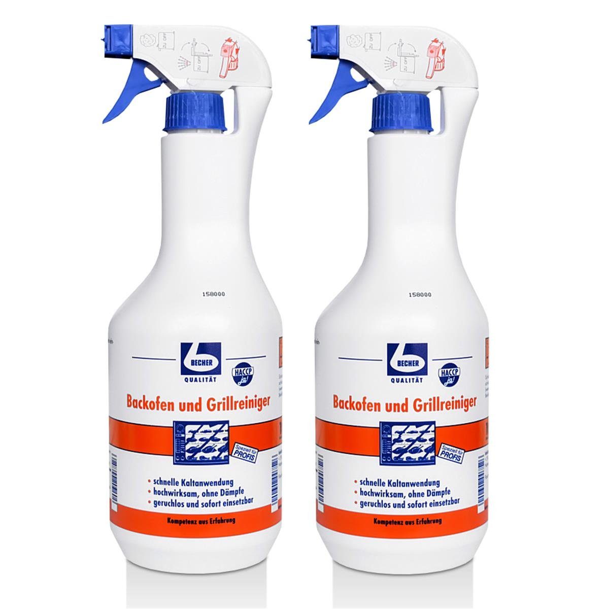 Dr. Becher 2x Dr. Becher Backofen und Grillreiniger / 1 Liter Küchenreiniger