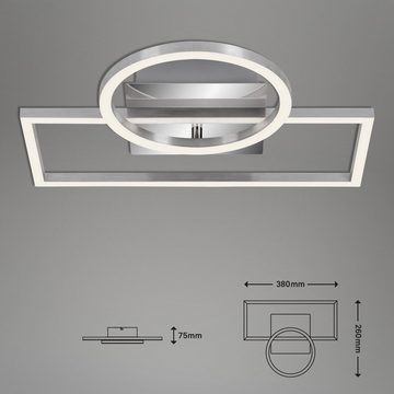 Qualitaetsware24 Deckenleuchte LED Deckenleuchte Dimmbar über Schalter 1500lm Alu Chrom Drehbar, LED