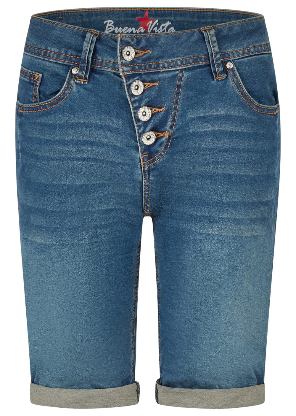 Stretch-Jeans BUENA VISTA MALIBU SHORT dark stone 2604 B5025 102.4452 - Cozy Denim