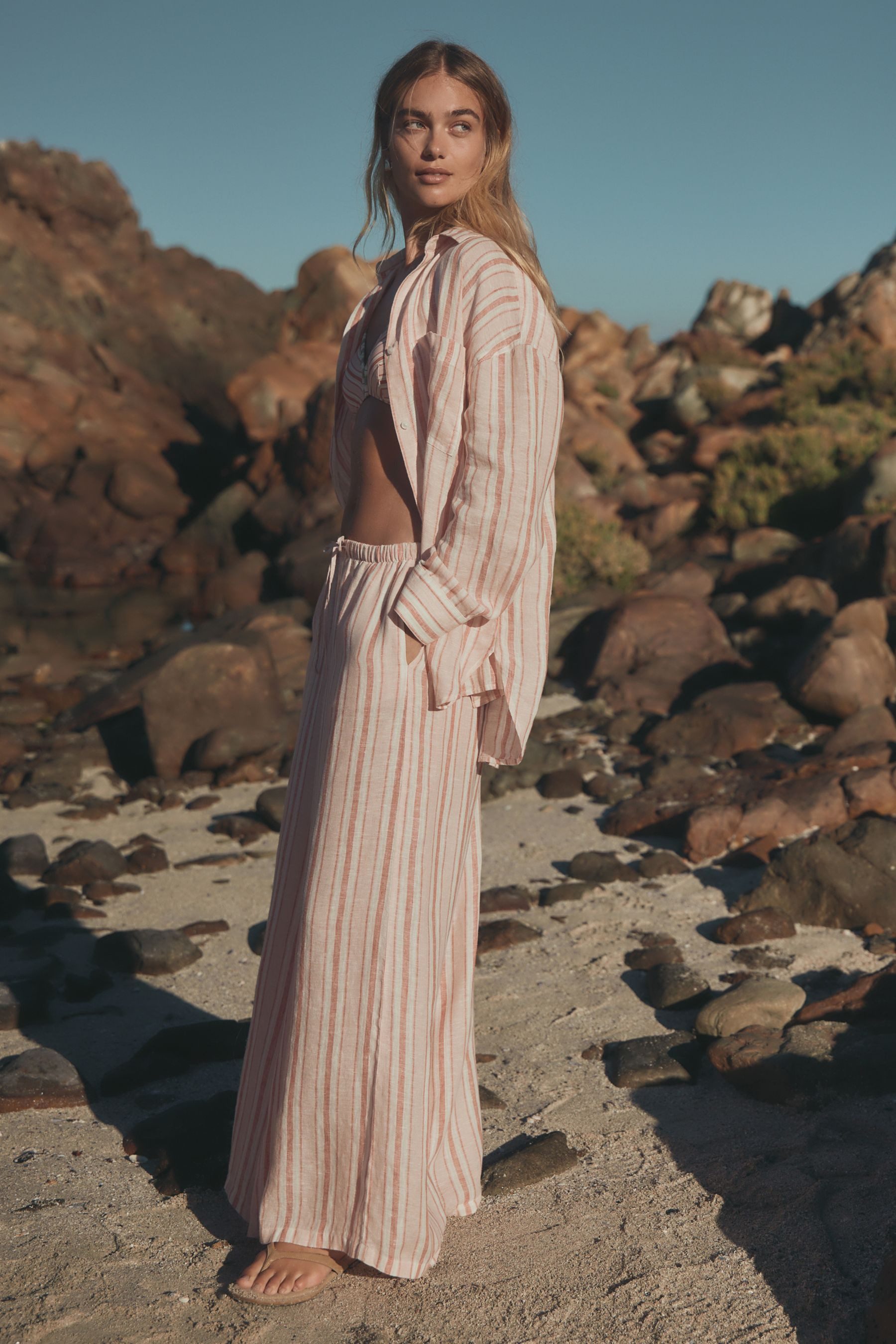 Next Hemdbluse Leinenhemd, Kurzgröße (1-tlg)