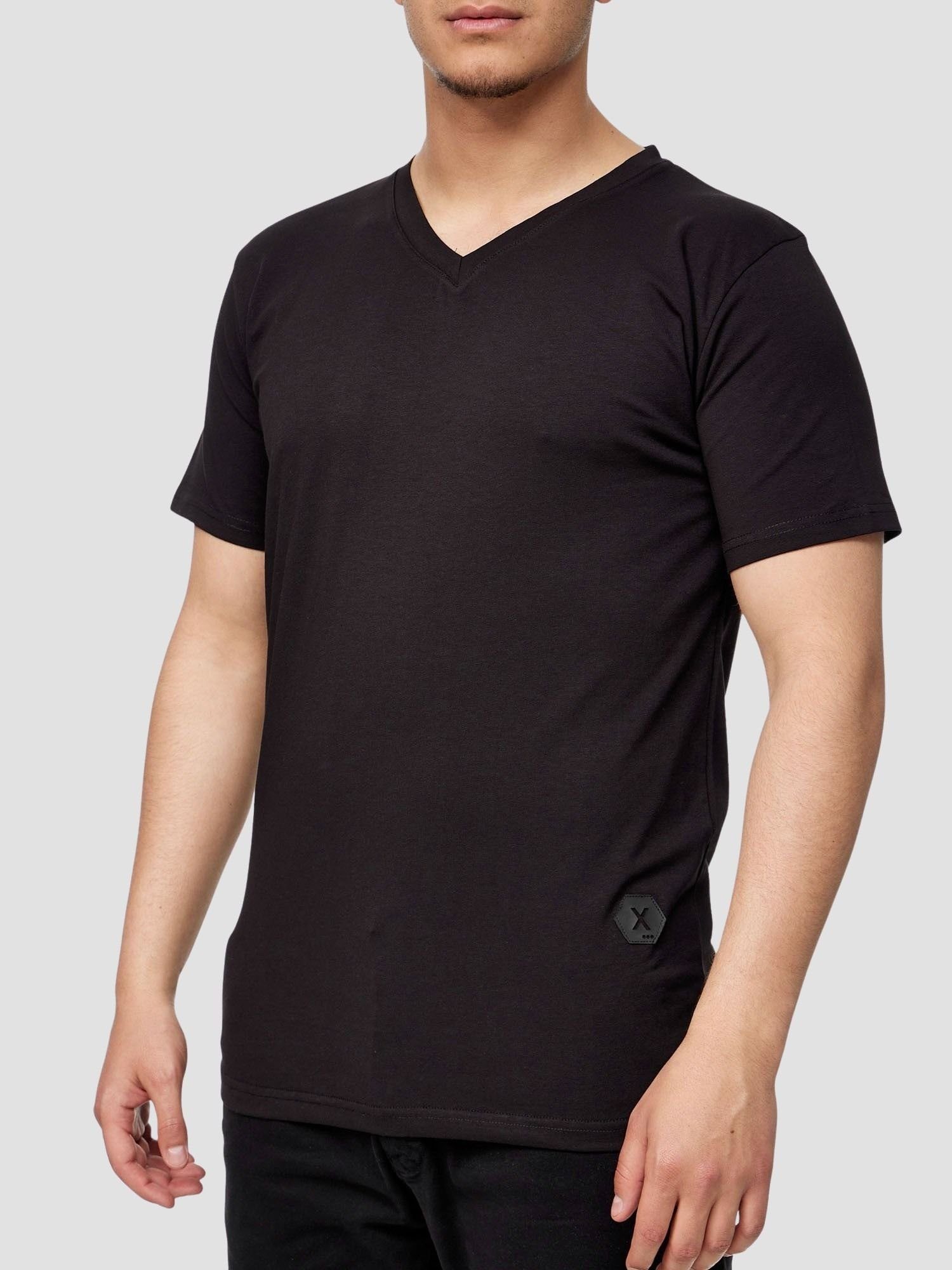 John Kayna T-Shirt John Kayna T Casual Polo Männer (Shirt für Polo Schwarz Shirt Herren Fitness Freizeit Tee Tshirt Poloshirt Kurzarmshirt Tee, T-Shirt 1-tlg)