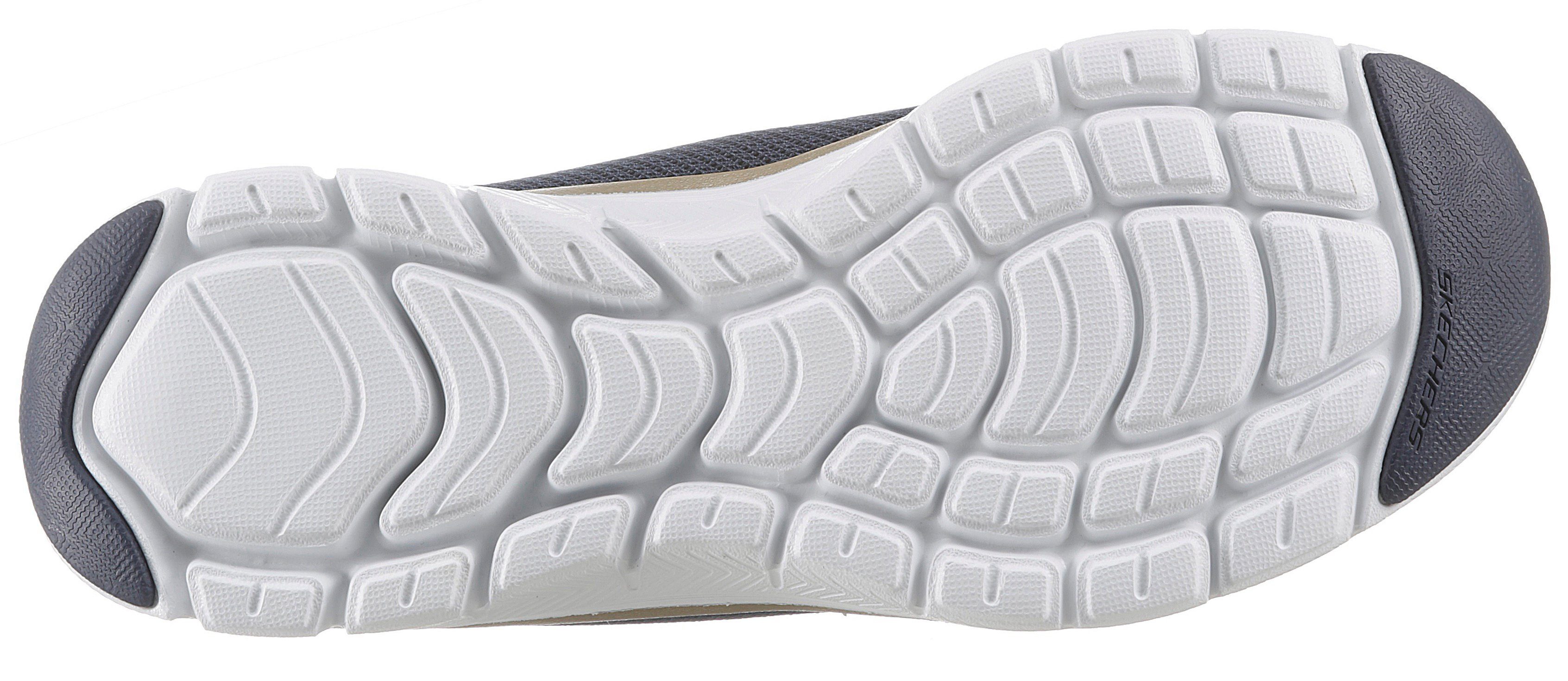 Skechers BRILLINAT Memory 4.0 Foam mit Sneaker FLEX APPEAL Air-Cooled Ausstattung navy-goldfarben VIEW