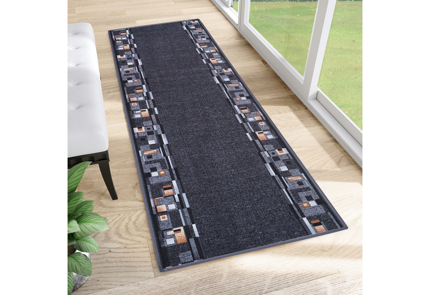 Tapiso Läufer Anti Rutsch, rechteckig, Höhe: 6 mm, Antirutsch Flurläufer Meterware, rutschfest, pflegeleicht