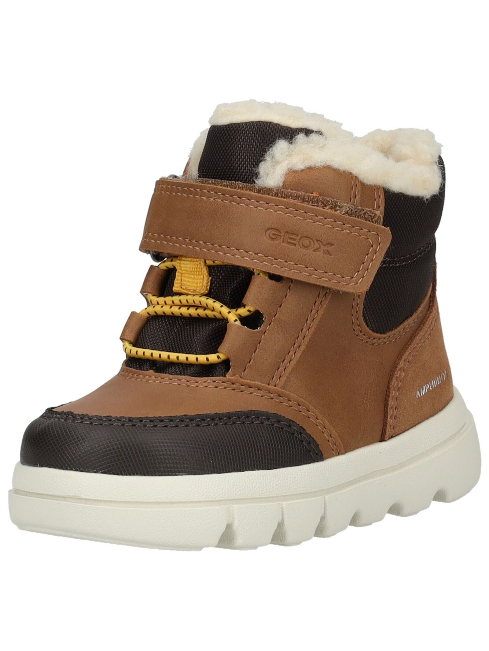 Geox Stiefelette Leder/Textil . Schnürstiefelette