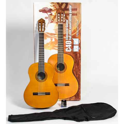 Yamaha Konzertgitarre C40 Standard 4/4, Set, inklusive Stimmgerät
