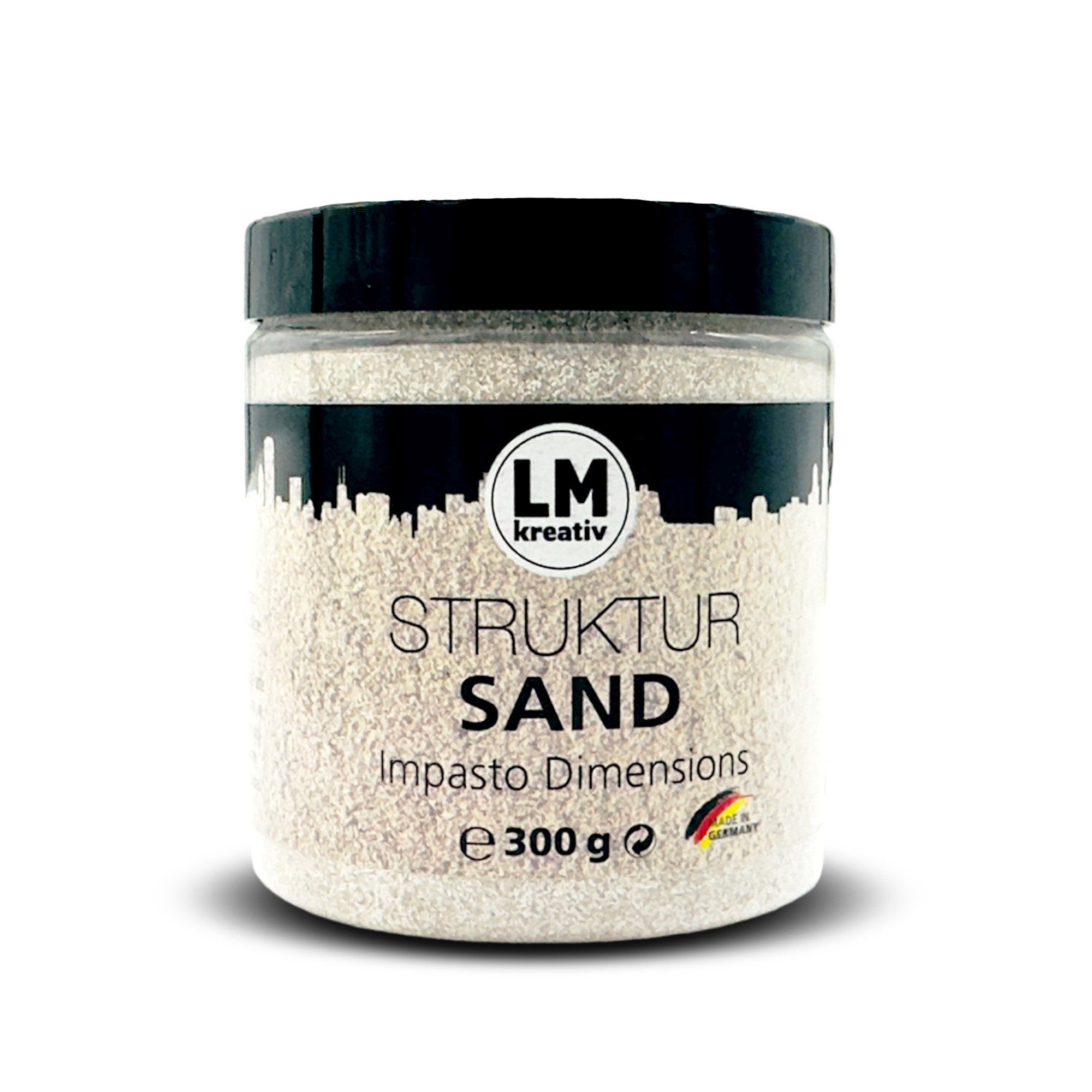 LM-Kreativ Strukturpaste Struktursand Impasto Dimensions Natur, verstärkt die Struktur, raue stabile Textur, natur