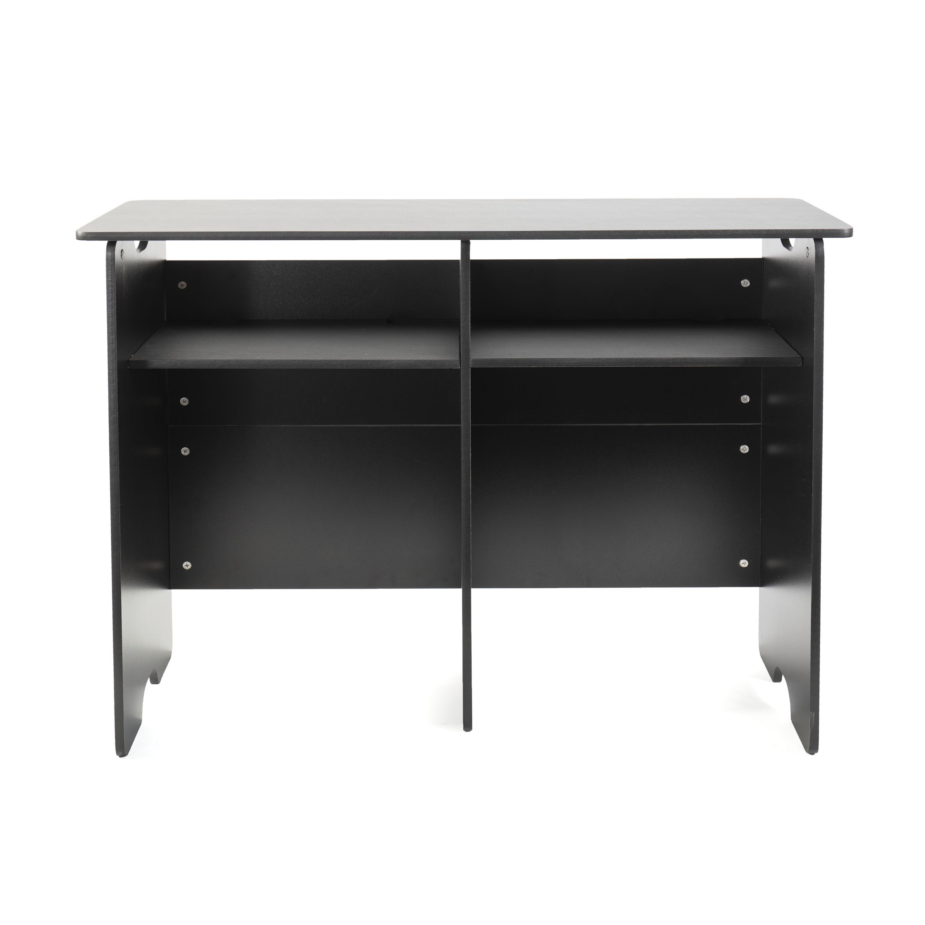 MUSIC STORE Keyboardständer, (Digital DJ Desk Robuster DJ-Tisch Für Größere Controller und Mixer 2. Etage für Effektgeräte und Zubehör Kabelmulden Massive Holzkonstruktion 1200x890x430mm Schwarz, DJ-Möbel, DJ-Tische), Digital DJ Desk, Robuster DJ-Tisch, Große Controller und Mixer