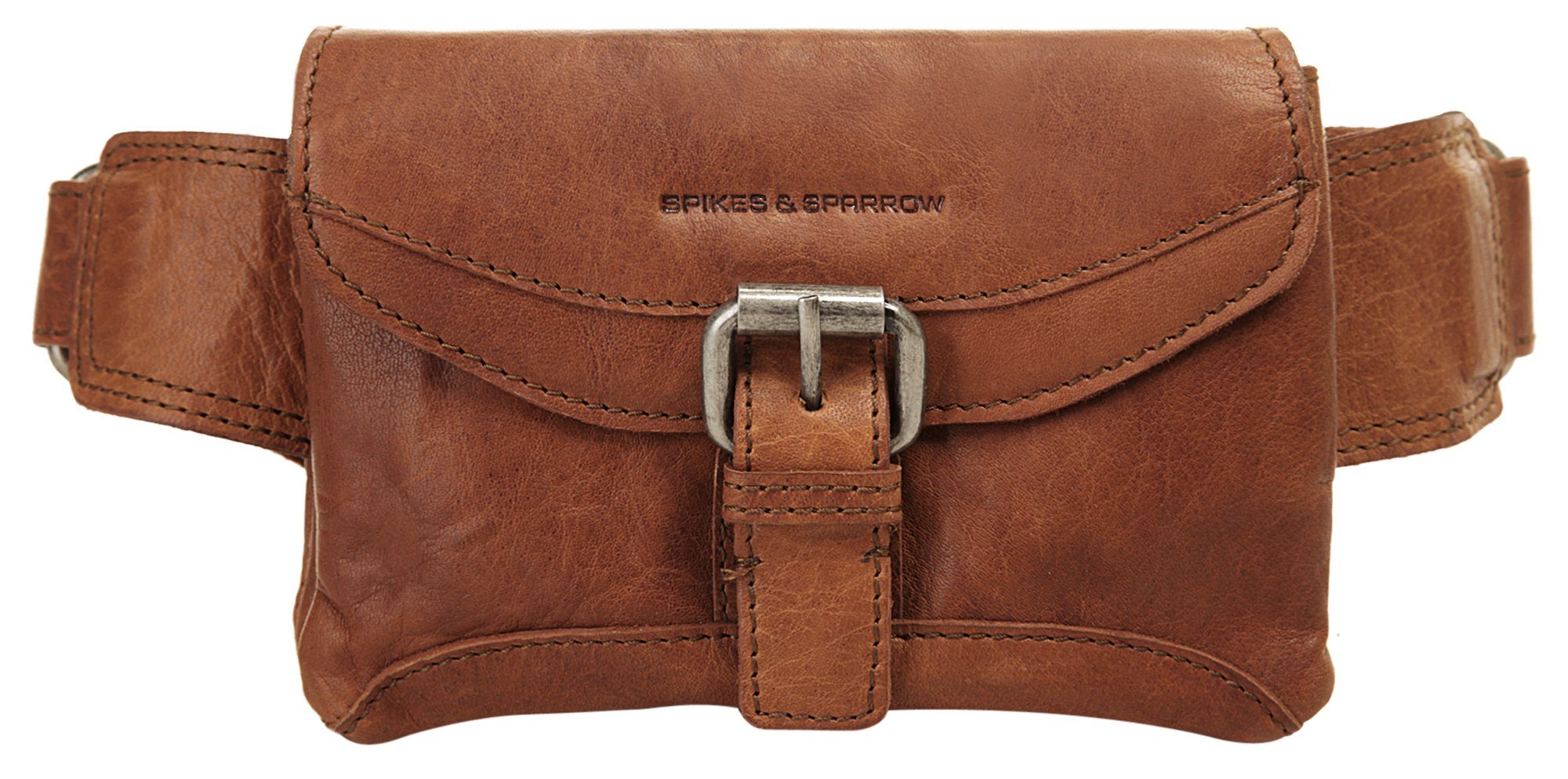 Spikes & Sparrow cognac Leder echt Gürteltasche