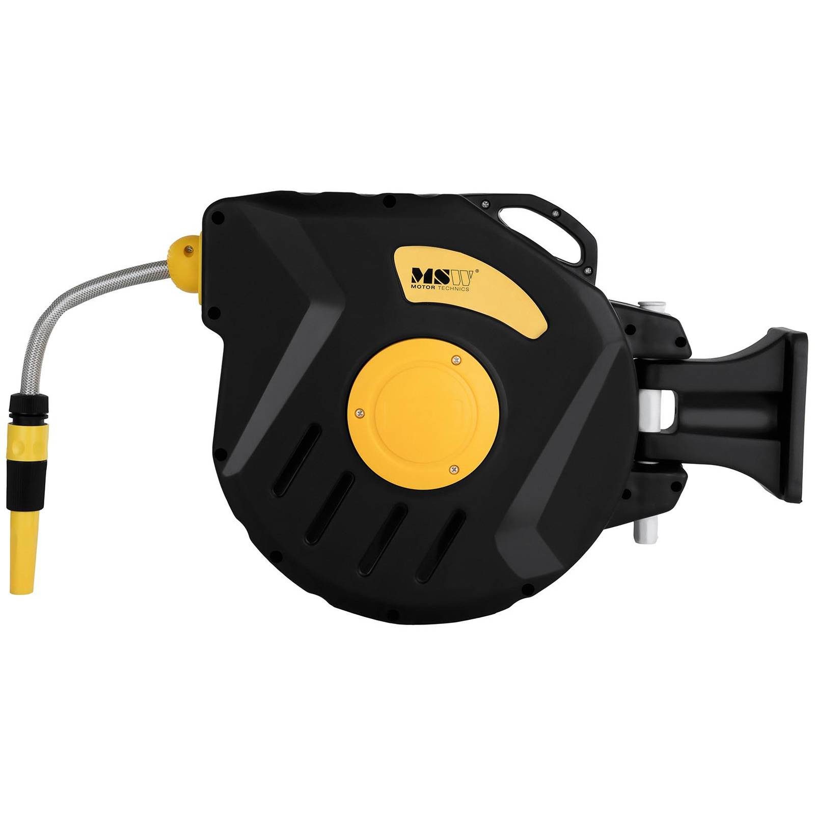 MSW Schlauchtrommel 20 m Wasserschlauch Aufroller Gartenschlauch Automatik Schlauch