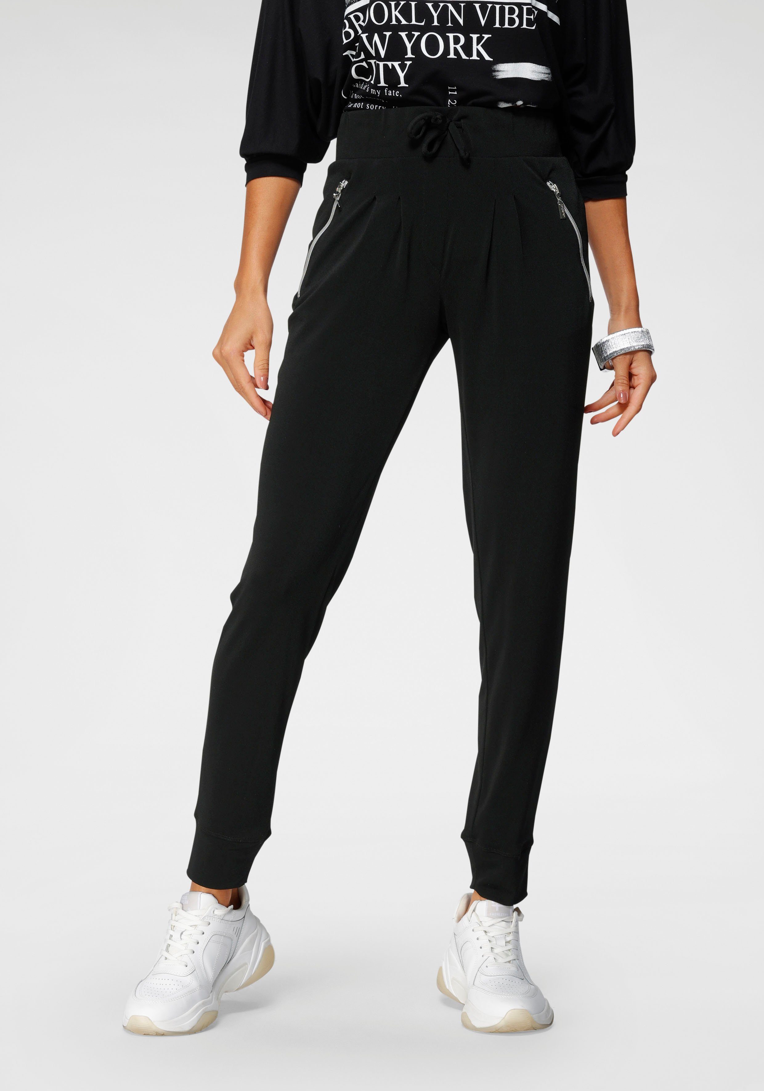 Laura Scott Jogger Pants mit Reißverschlusstaschen