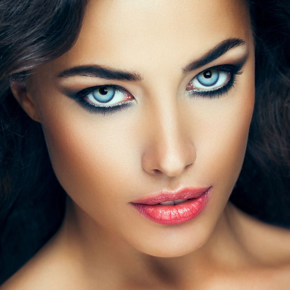 aricona Farblinsen Farbige Kontaktlinsen blau intensiv farbige Jahreslinsen, ohne Stärke, 2 Stück