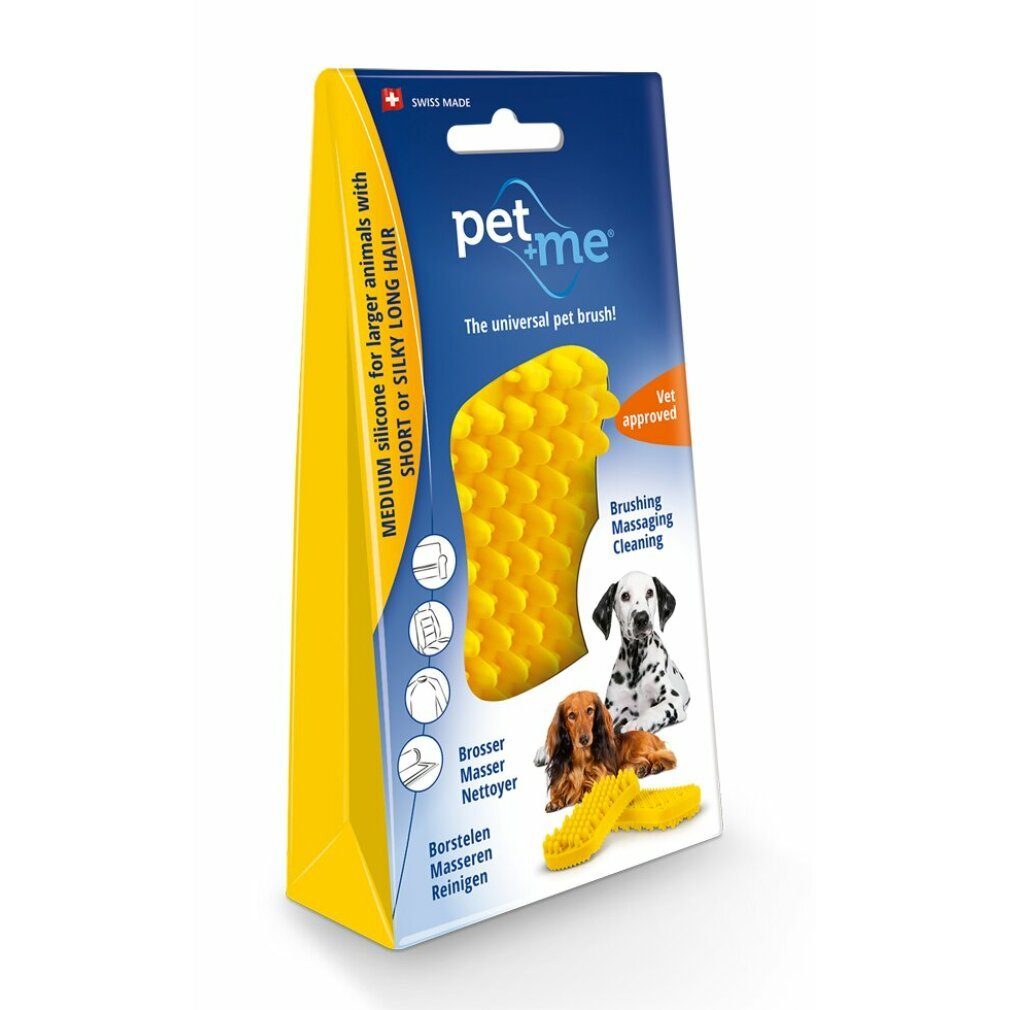 Pet and Me gelb Haarbürste Pet+Me Dog Bürste Kurzhaar