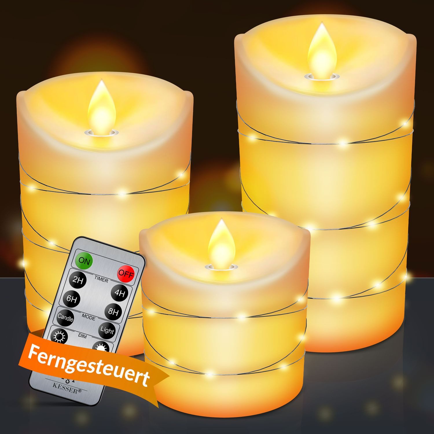 KESSER LED-Kerze, LED Kerzen Set Flammenlose günstig online kaufen