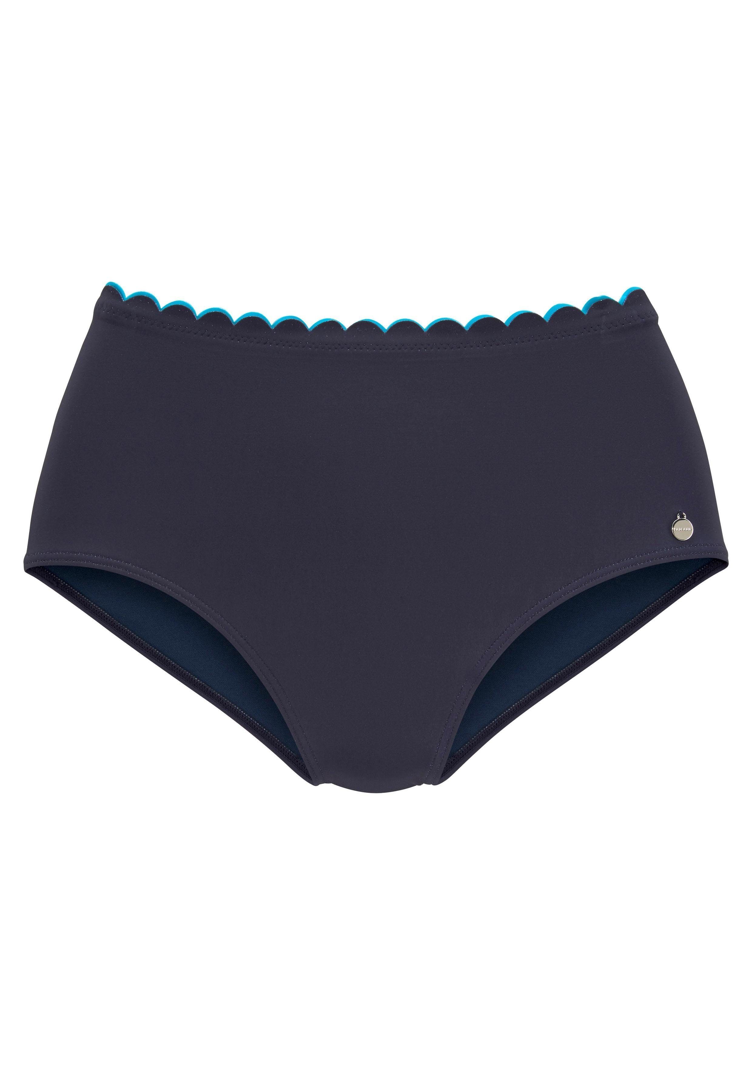 LASCANA Highwaist-Bikini-Hose Camilla mit Farbkontrast mehr