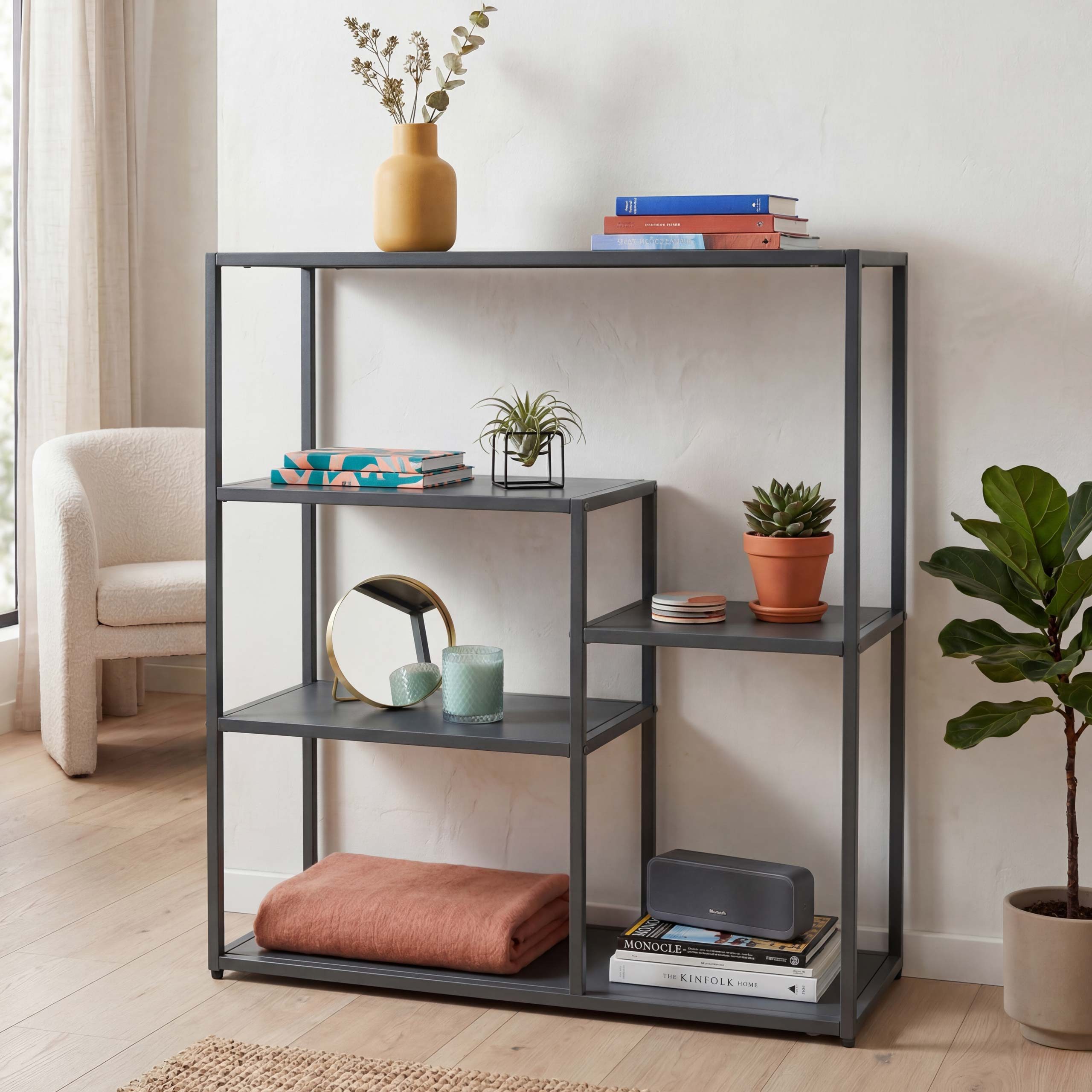 MCW Standregal MCW-P98, Minimalistisches Design, im Industrie-Style
