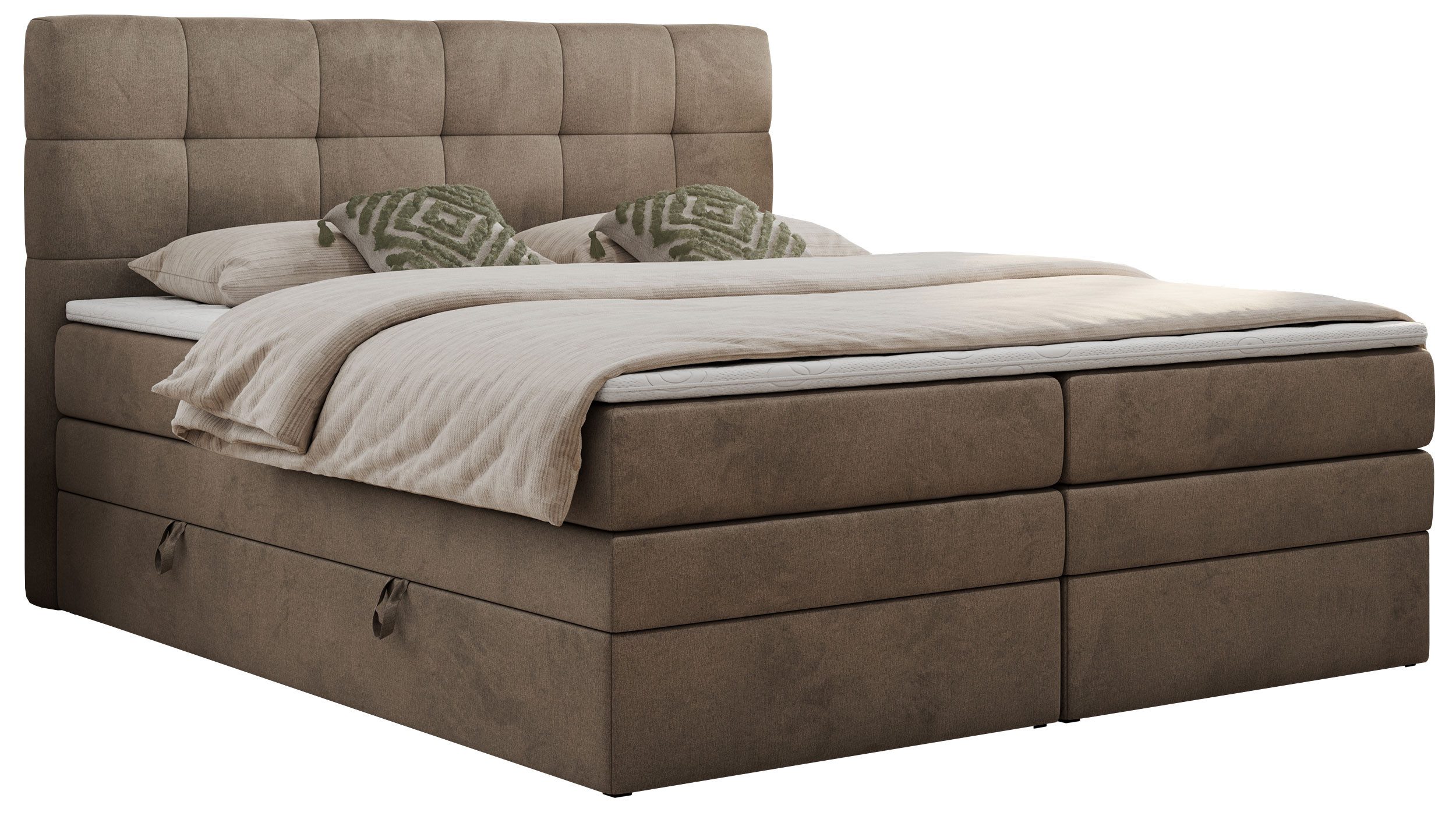 MKS MÖBEL Boxspringbett LUKA KING (King Doppelbett, Bonell Matratzen, Multi günstig online kaufen