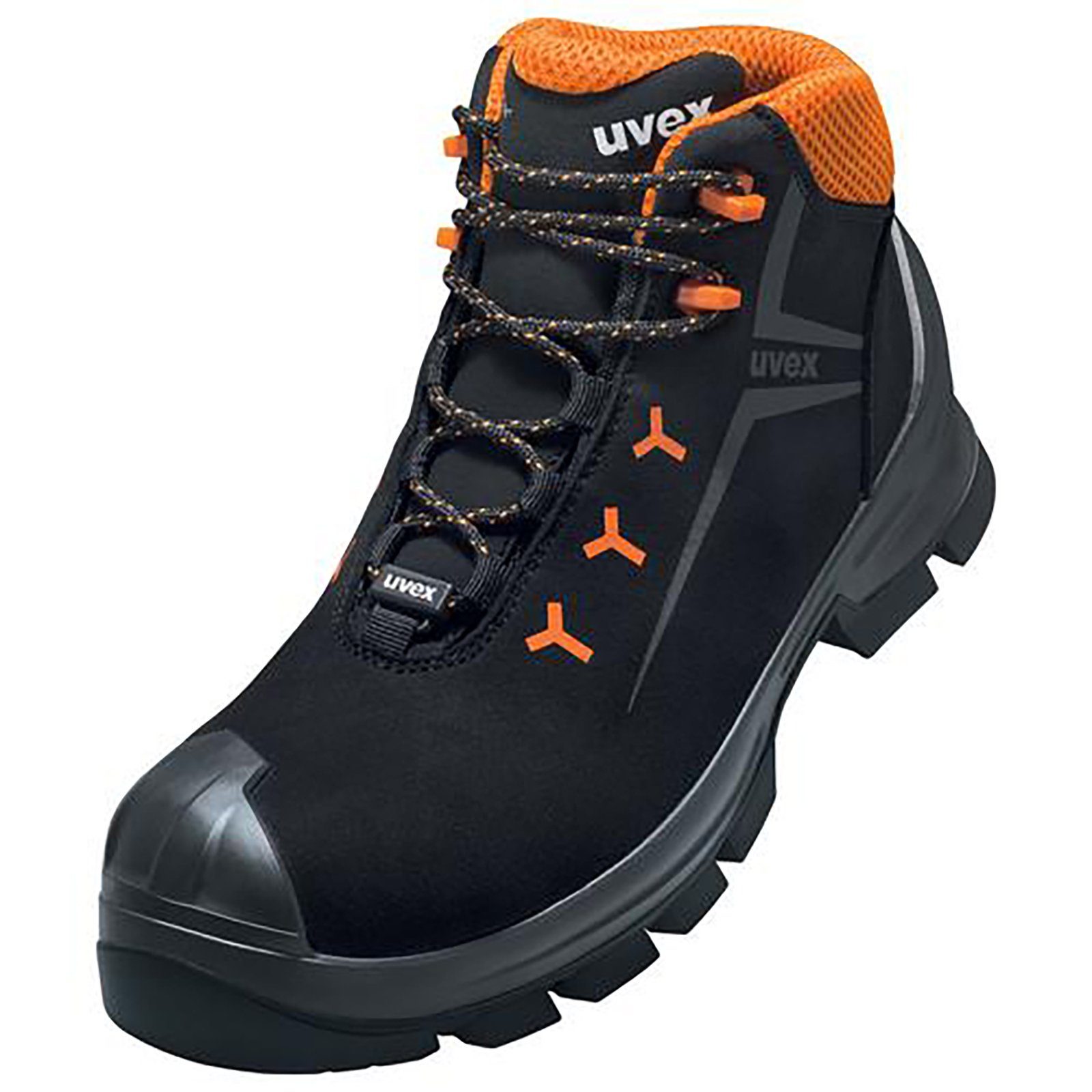 Uvex 2 MACSOLE® Stiefel S3 schwarz, orange Weite 12 Sicherheitsstiefel