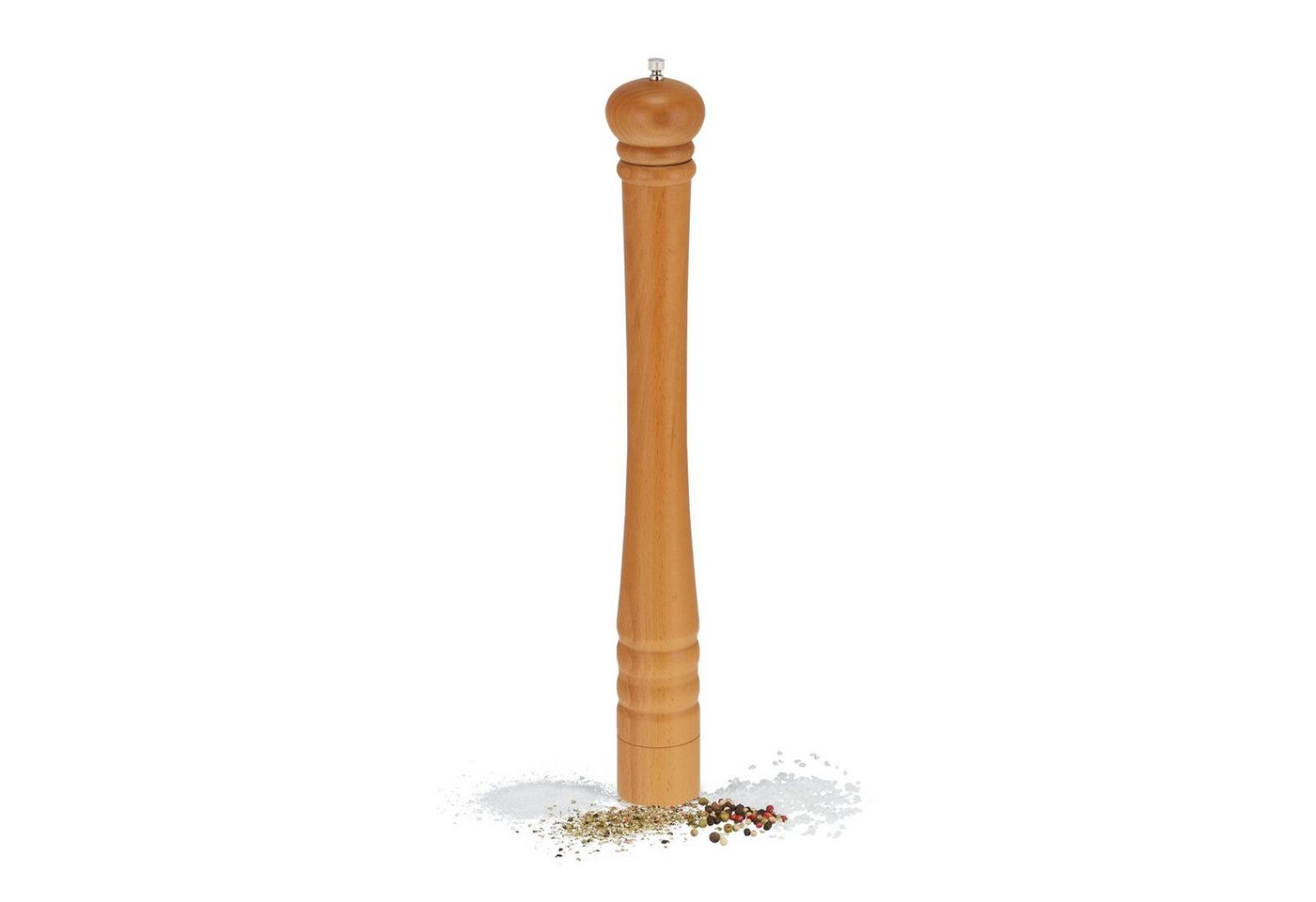 relaxdays Salz-/Pfeffermühle XXL Salz- und Pfeffermühle aus Holz manuell, (1 Stück), natur