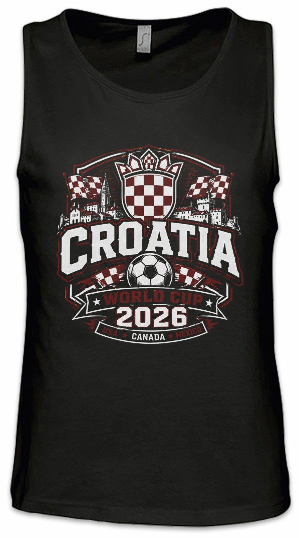 Tanktop Team Croatia 1 Ärmelloses T-Shirt Kroatien Hrvatska Zagreb Adriatic