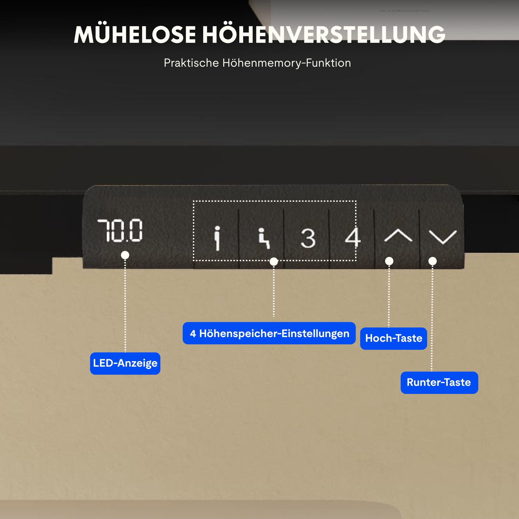 FLEXISPOT Schreibtisch Elektrisch höhenverstellbares Tischgestell (Dual-Mot günstig online kaufen