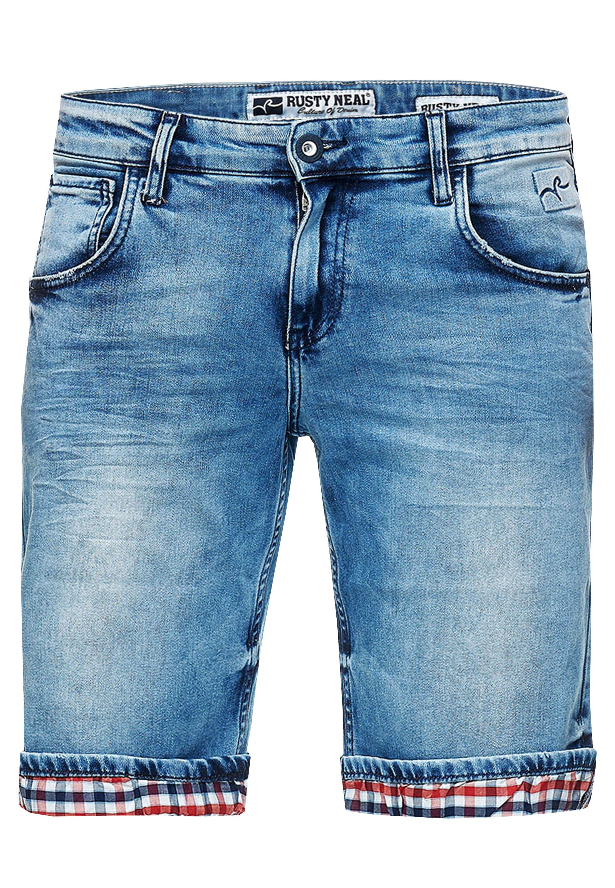 Rusty Neal Shorts Stanley mit coolem Karodetail günstig online kaufen